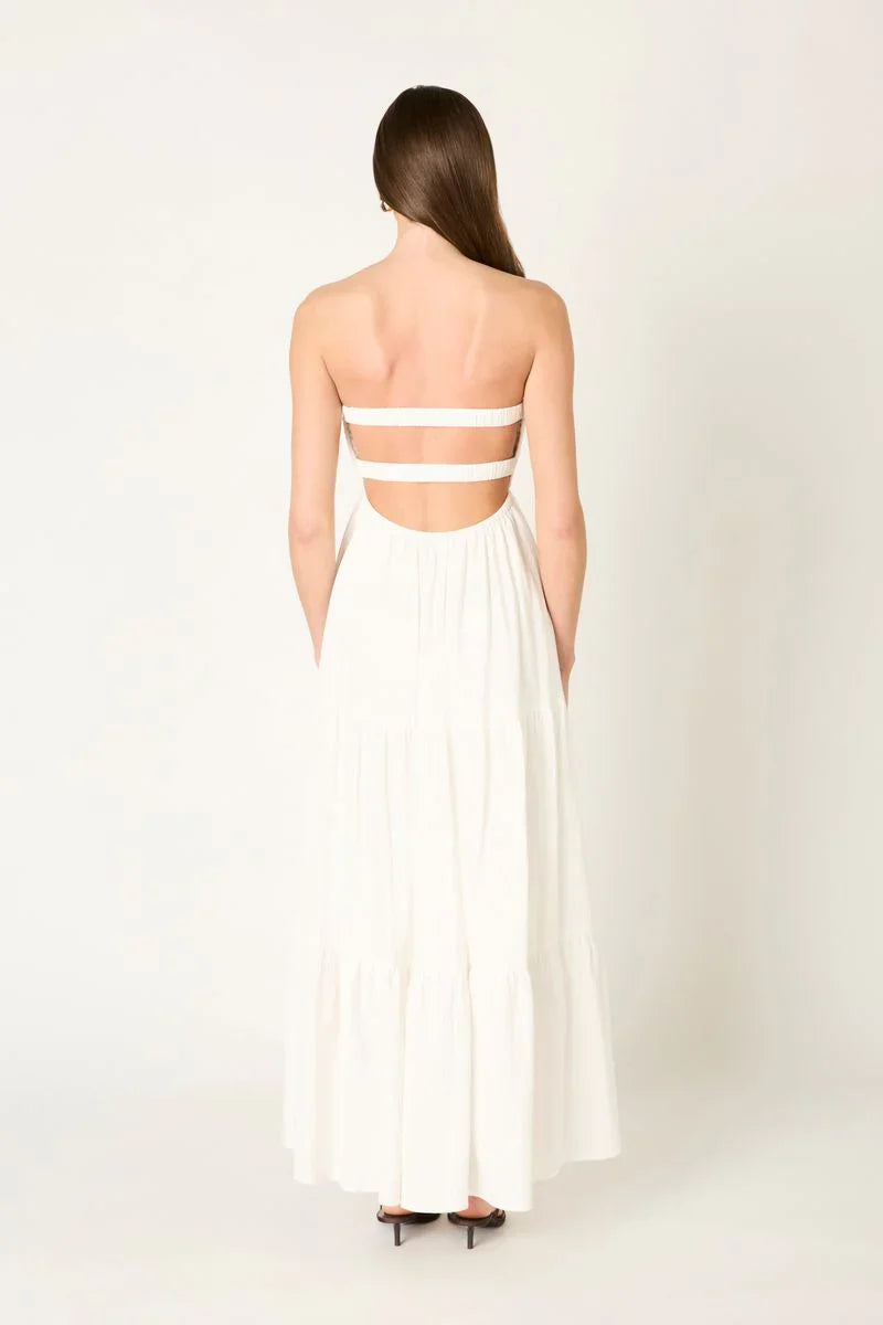 Strapless Tiered Maxi Dress