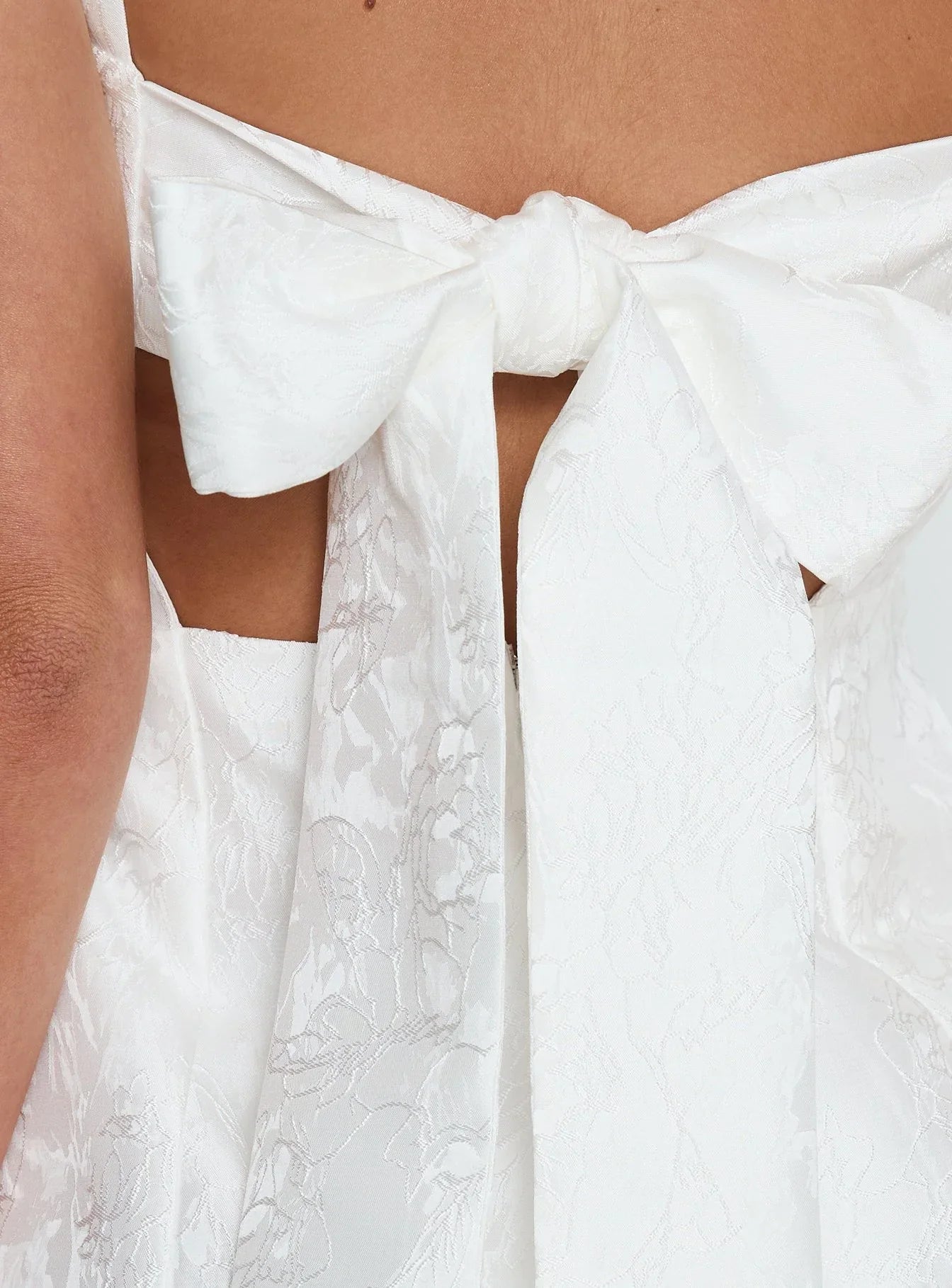 Asterie Bow Detail Mini Dress White