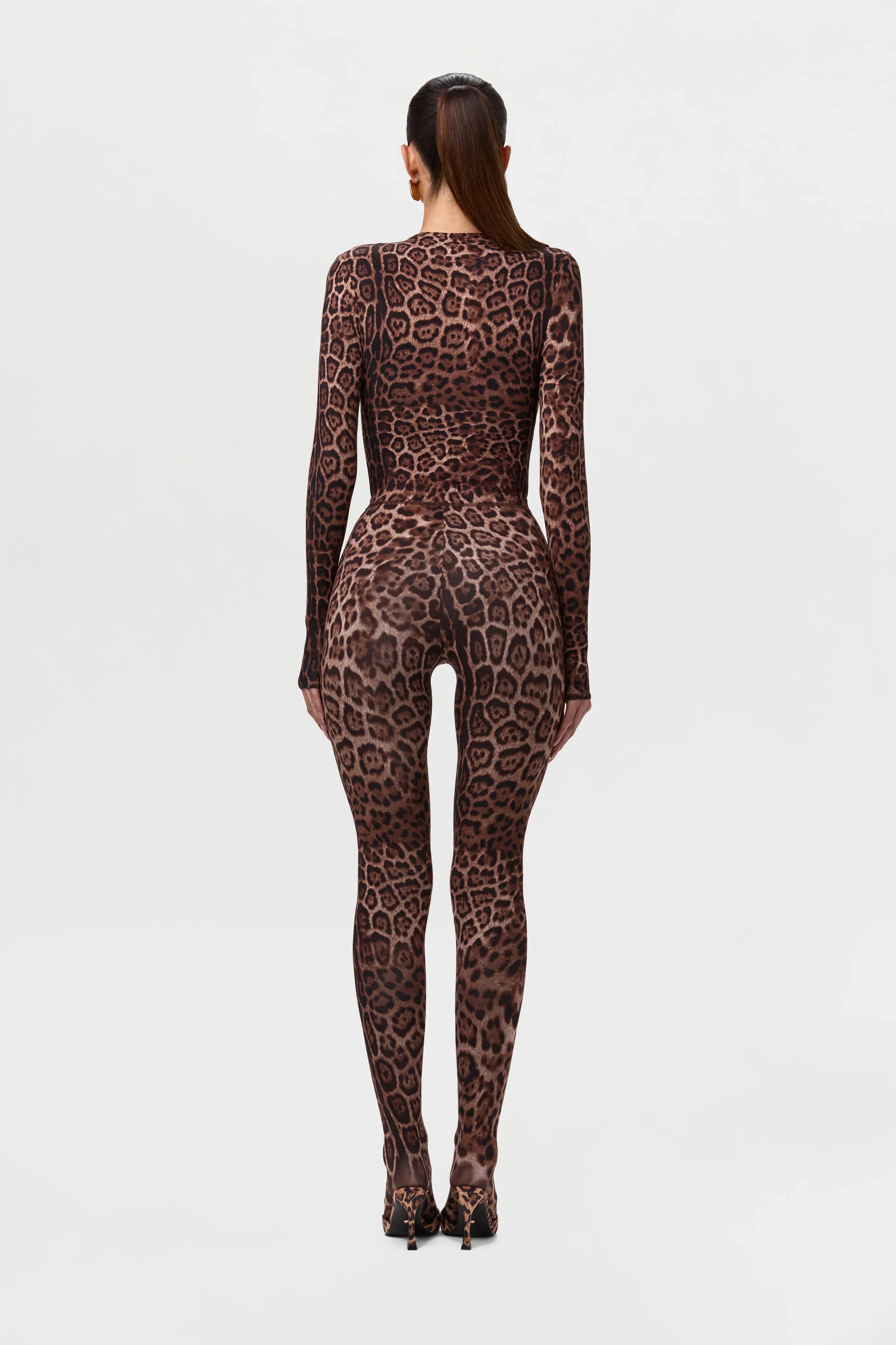 Naked Print Mock Neck Top