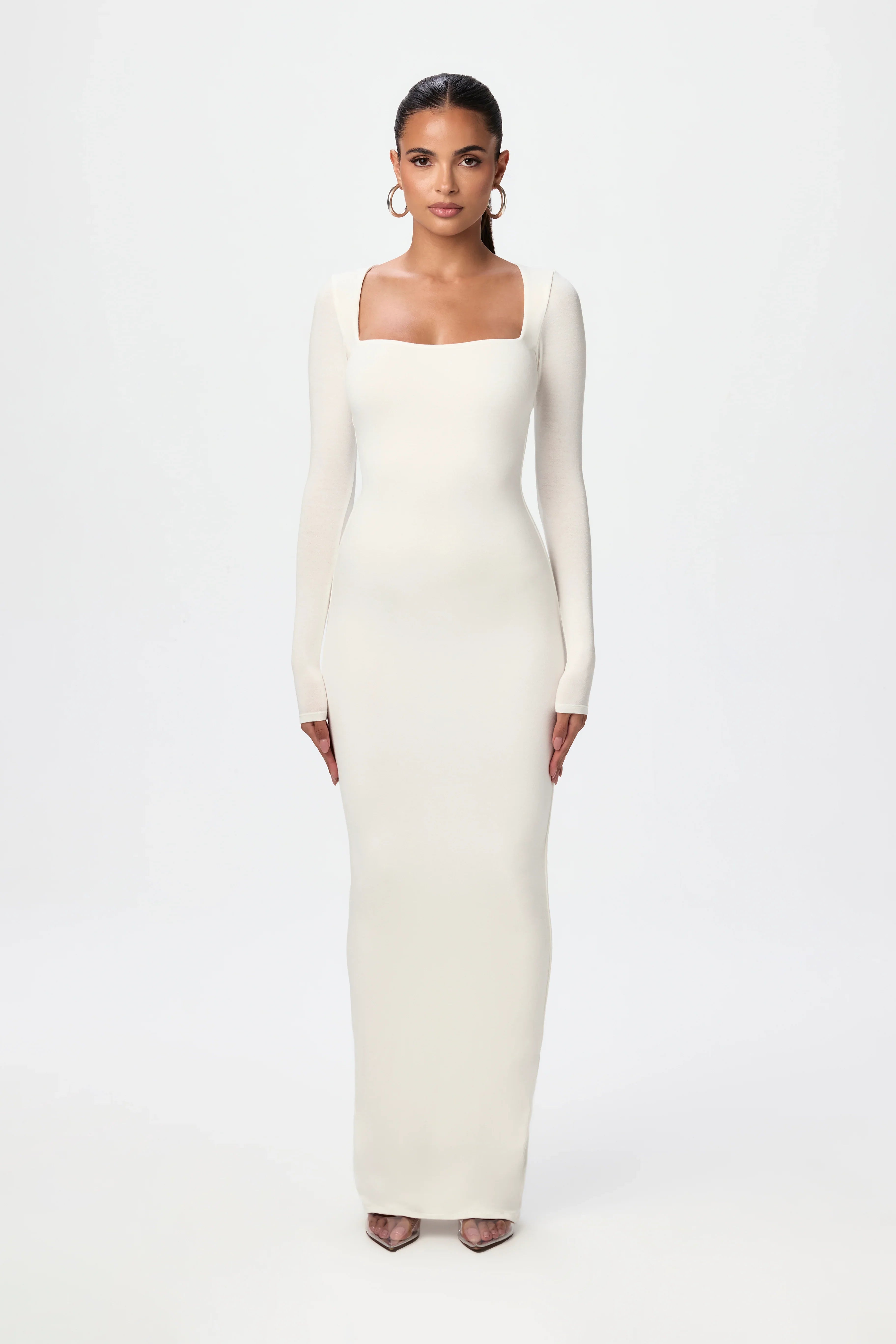 NW Square Neck Sculpt Maxi Dress