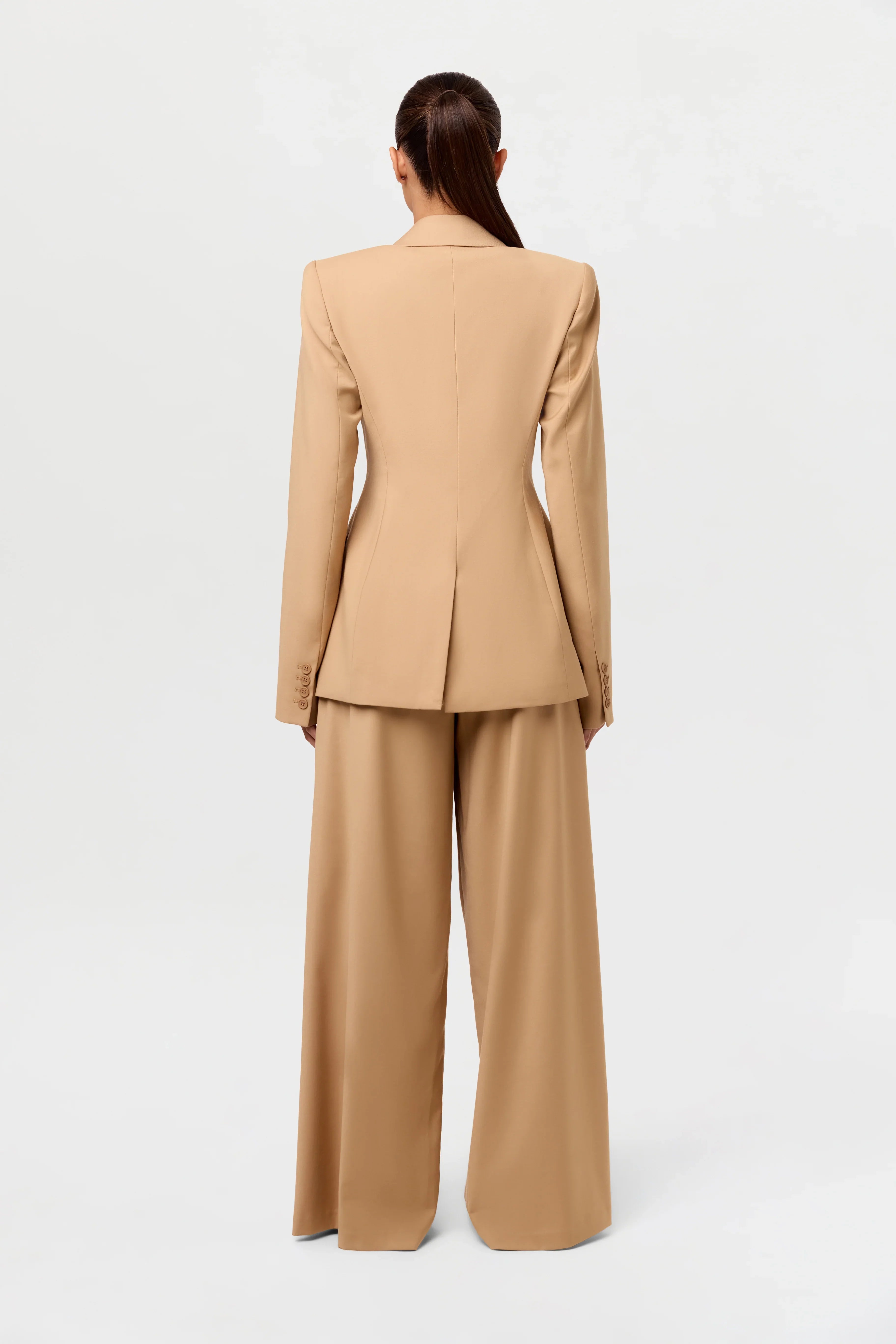 Suiting Pleated Wide-Leg Pant