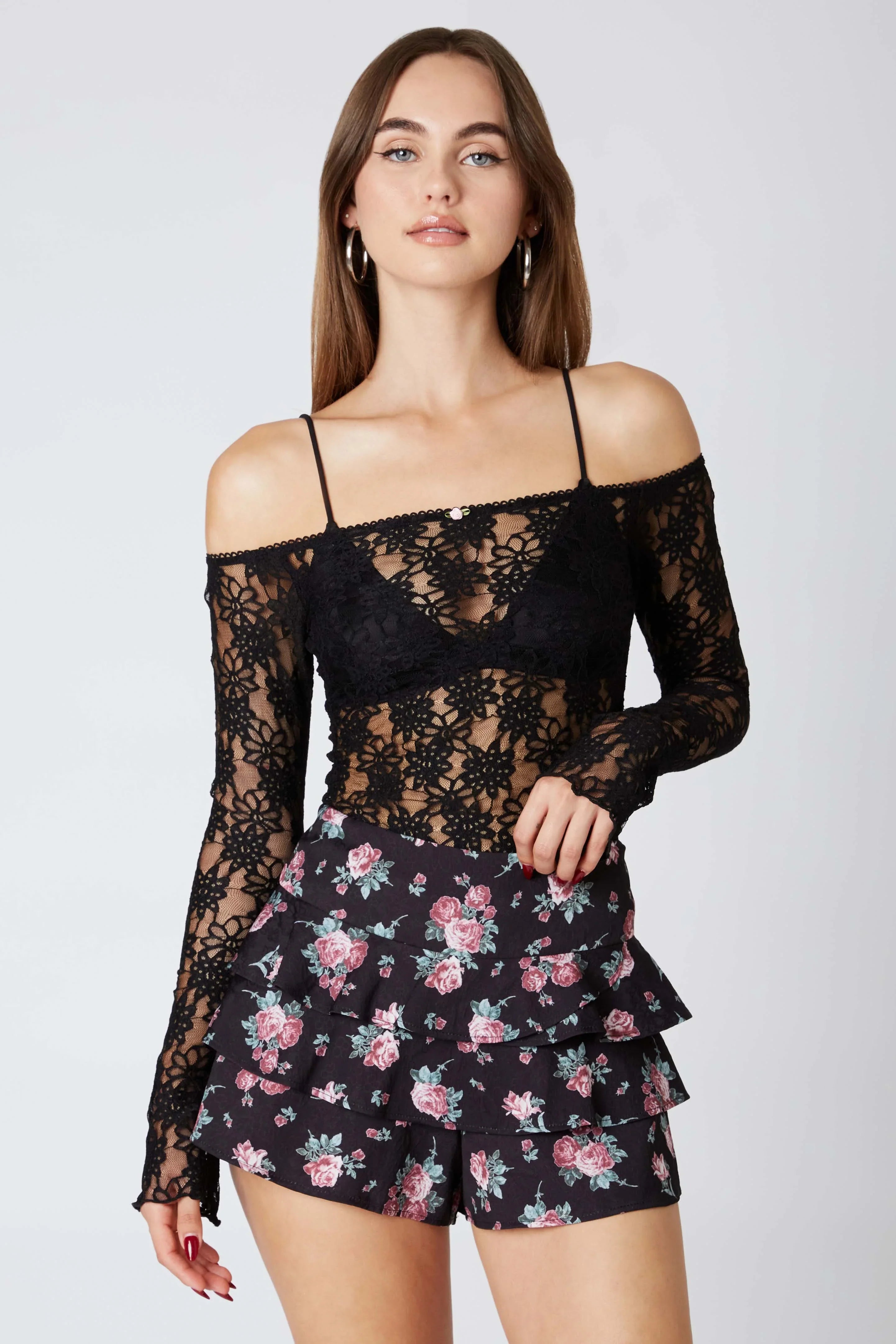 Ruffle Floral Skort