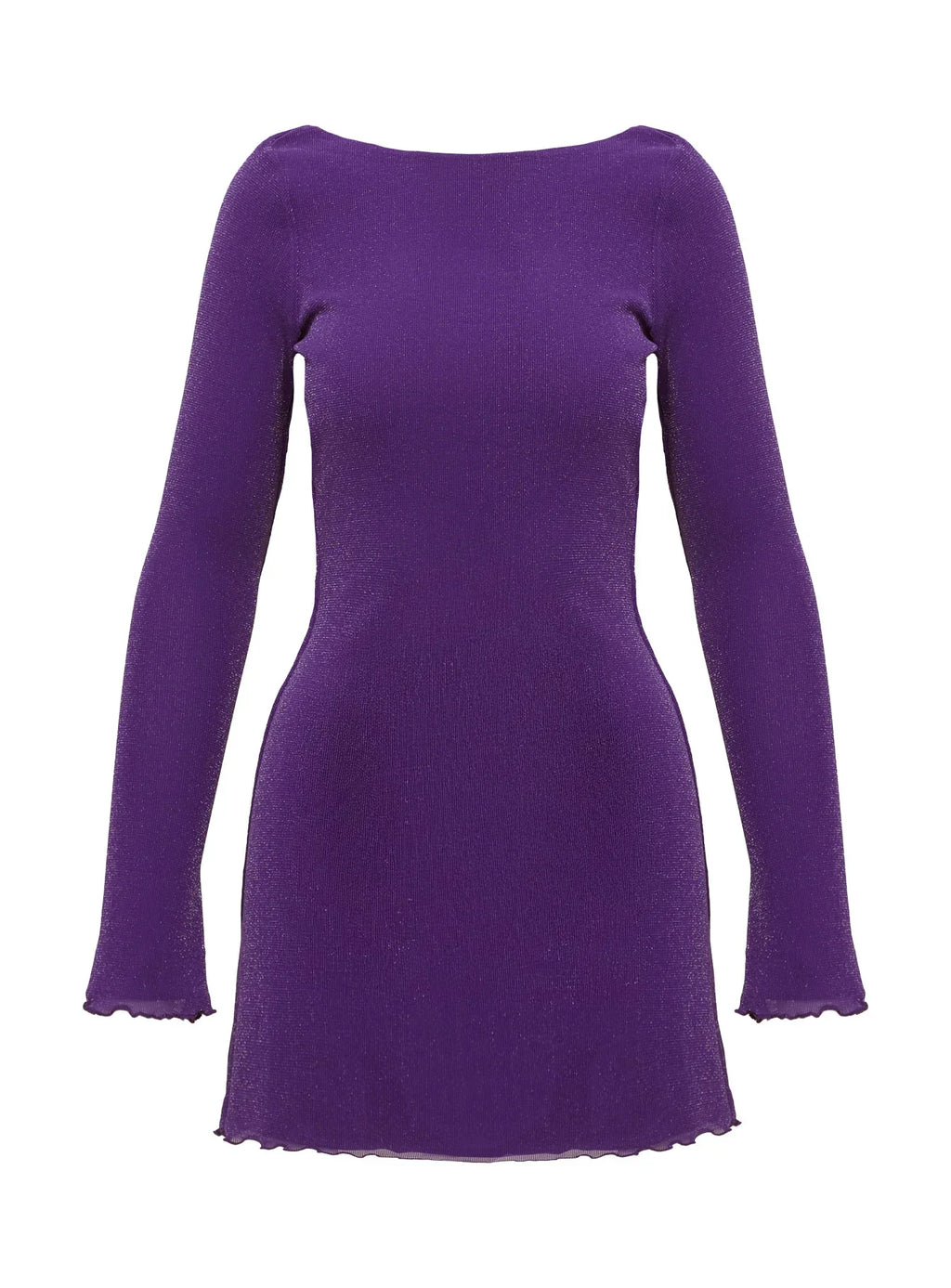 Leshner Long Sleeve Mini Dress Purple