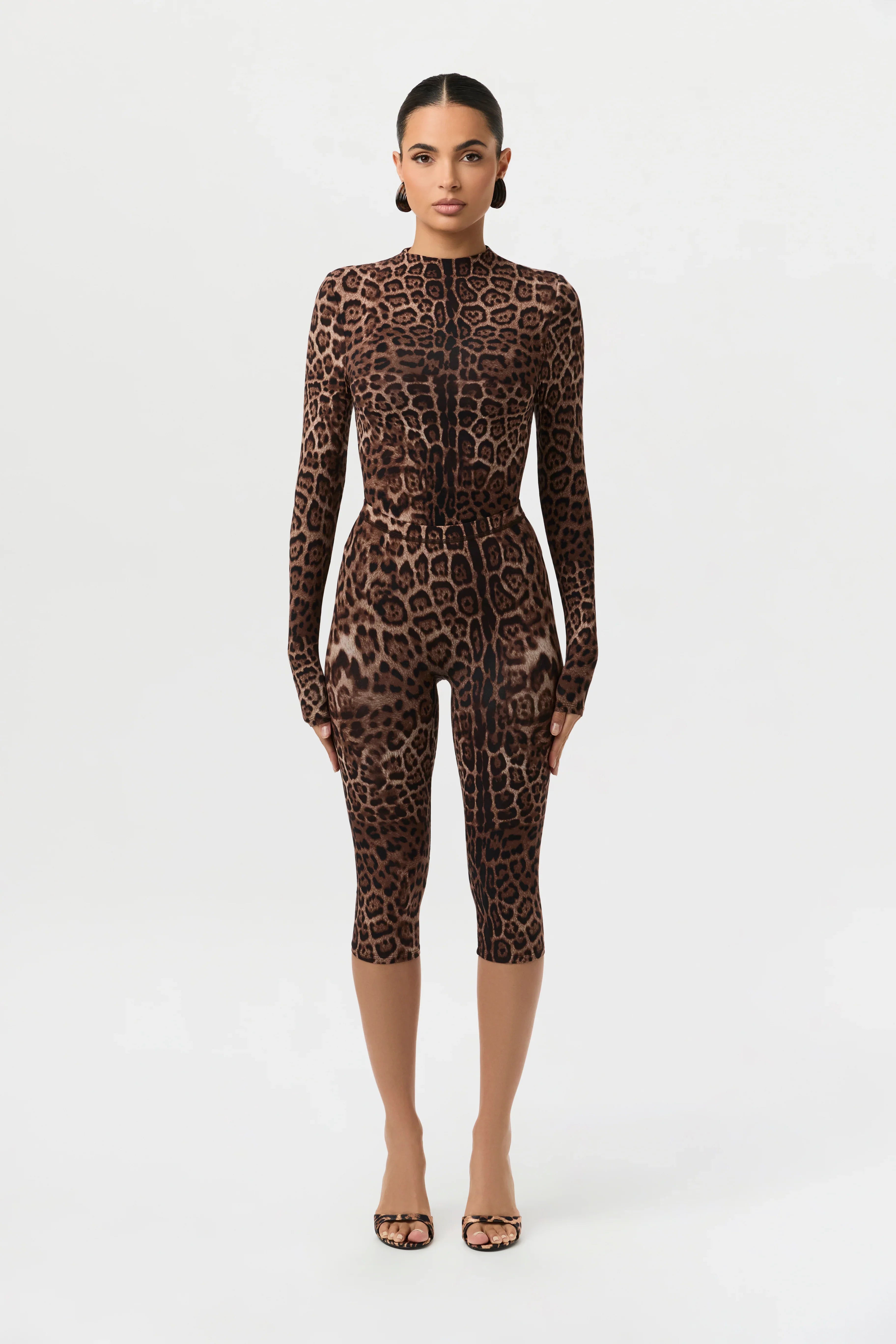 Naked Print Capri Leggings