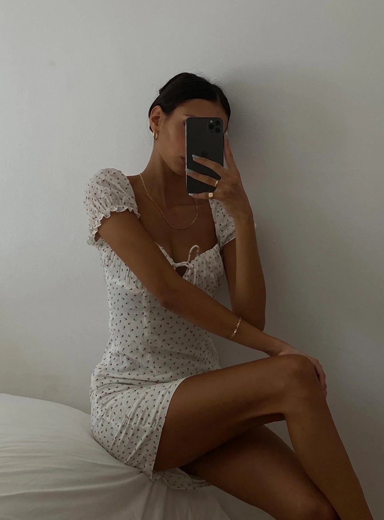 Natalina Mini Dress White / Red
