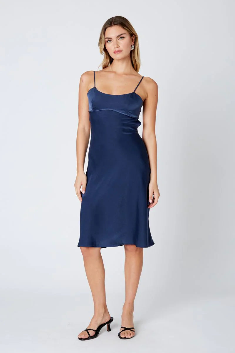 Satin Cami Midi Dress