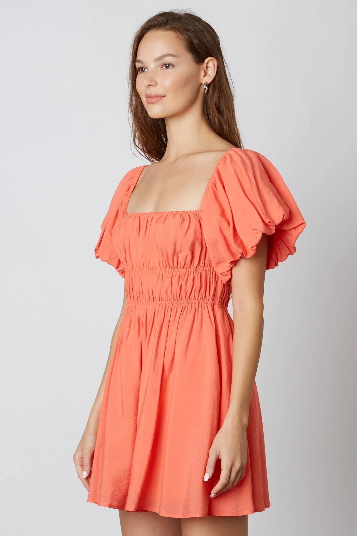 Puff Sleeve Mini Dress