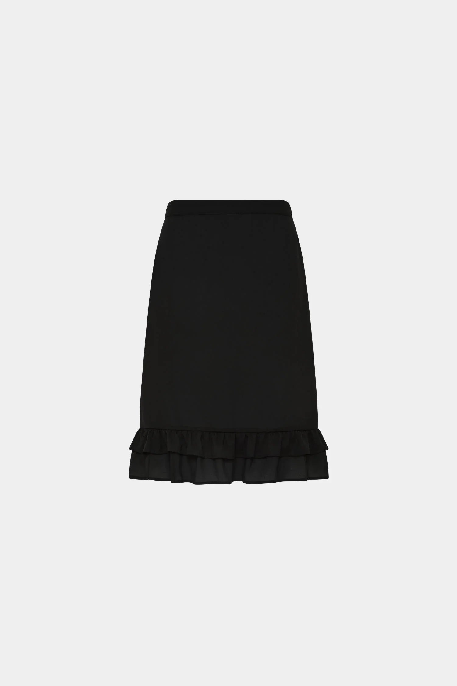 Frill Midi Skirt | Black