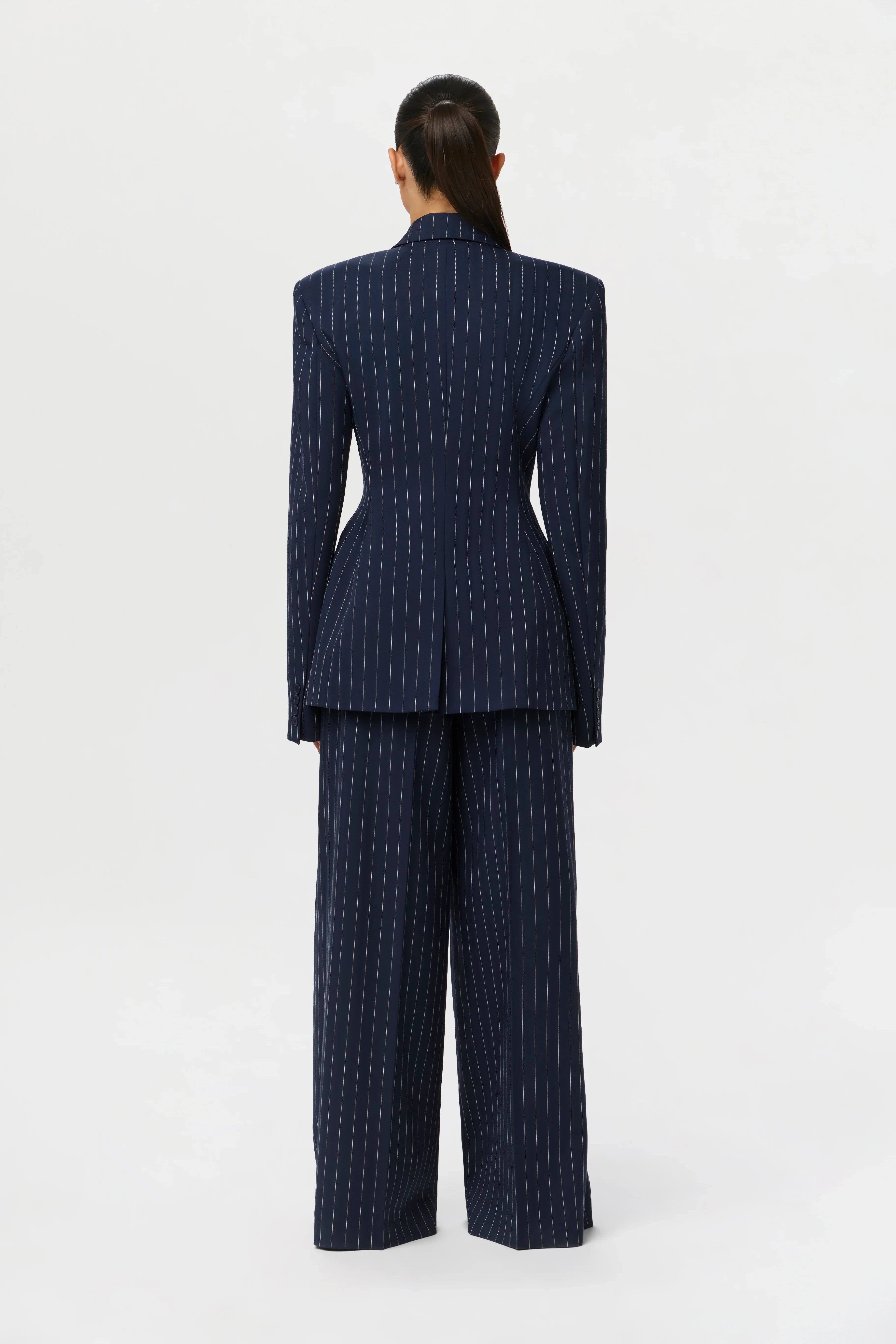 Suiting Pinstripe Wide-Leg Pant