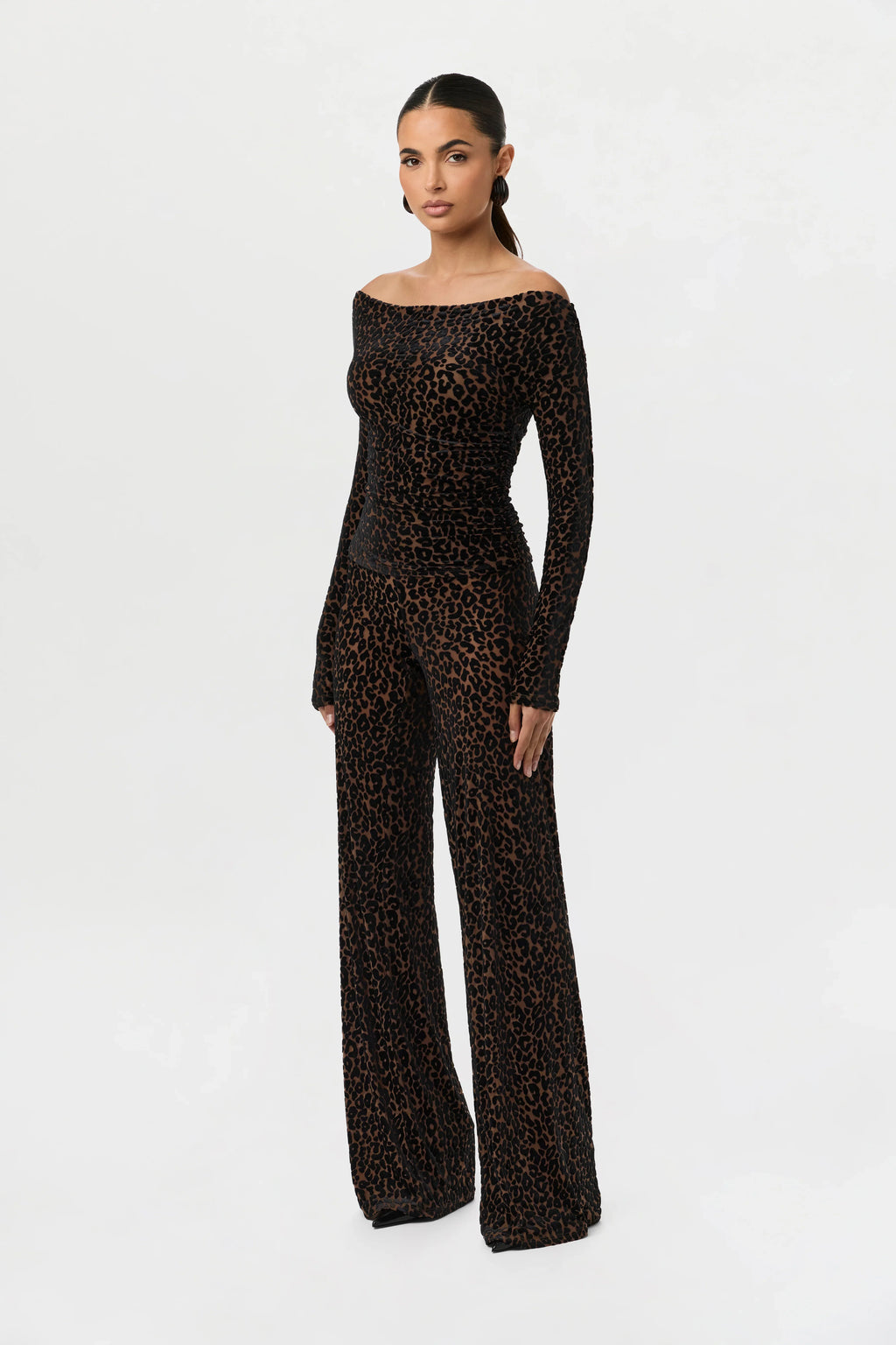 Burnout Wide-Leg Pant