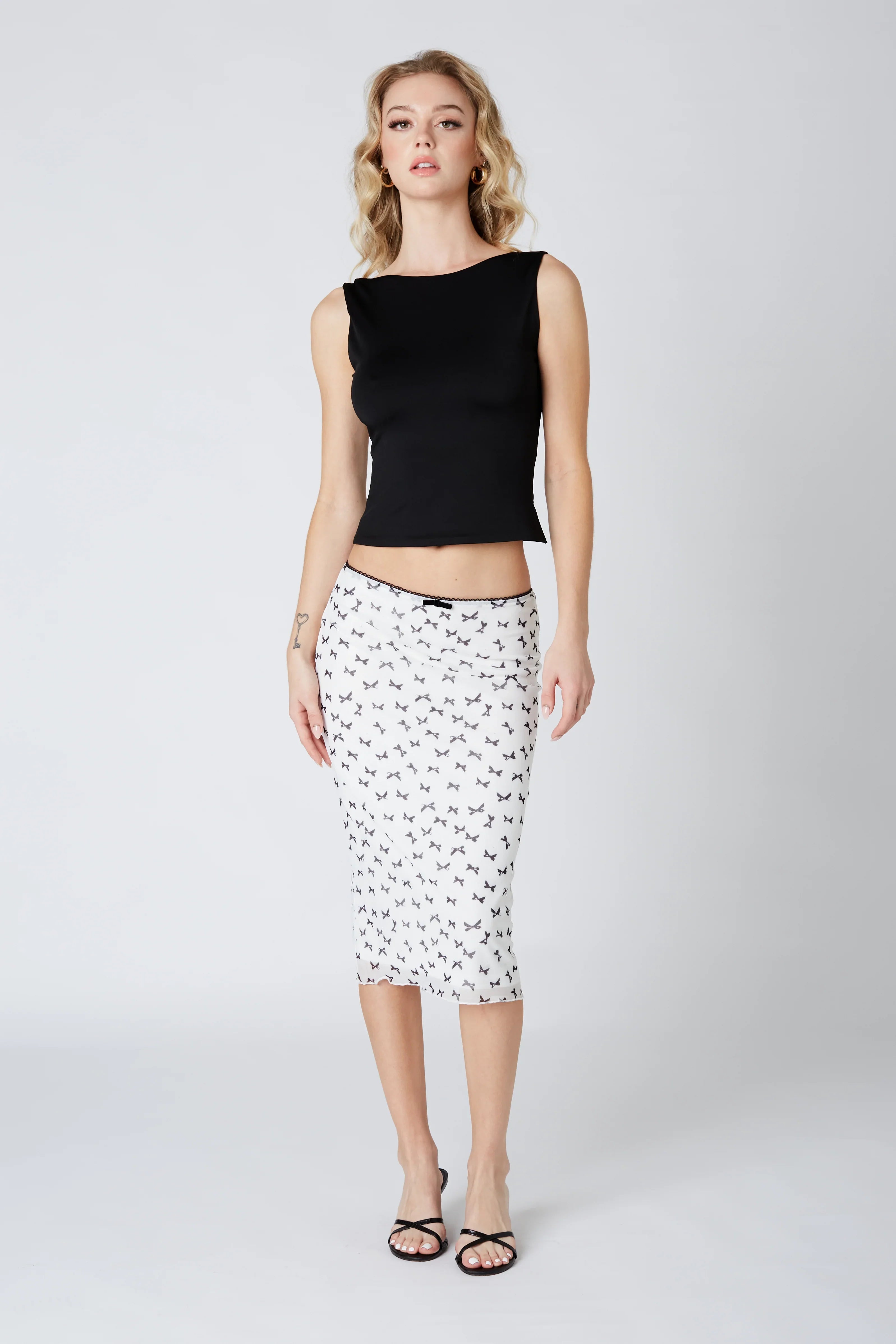Bow Midi Skirt