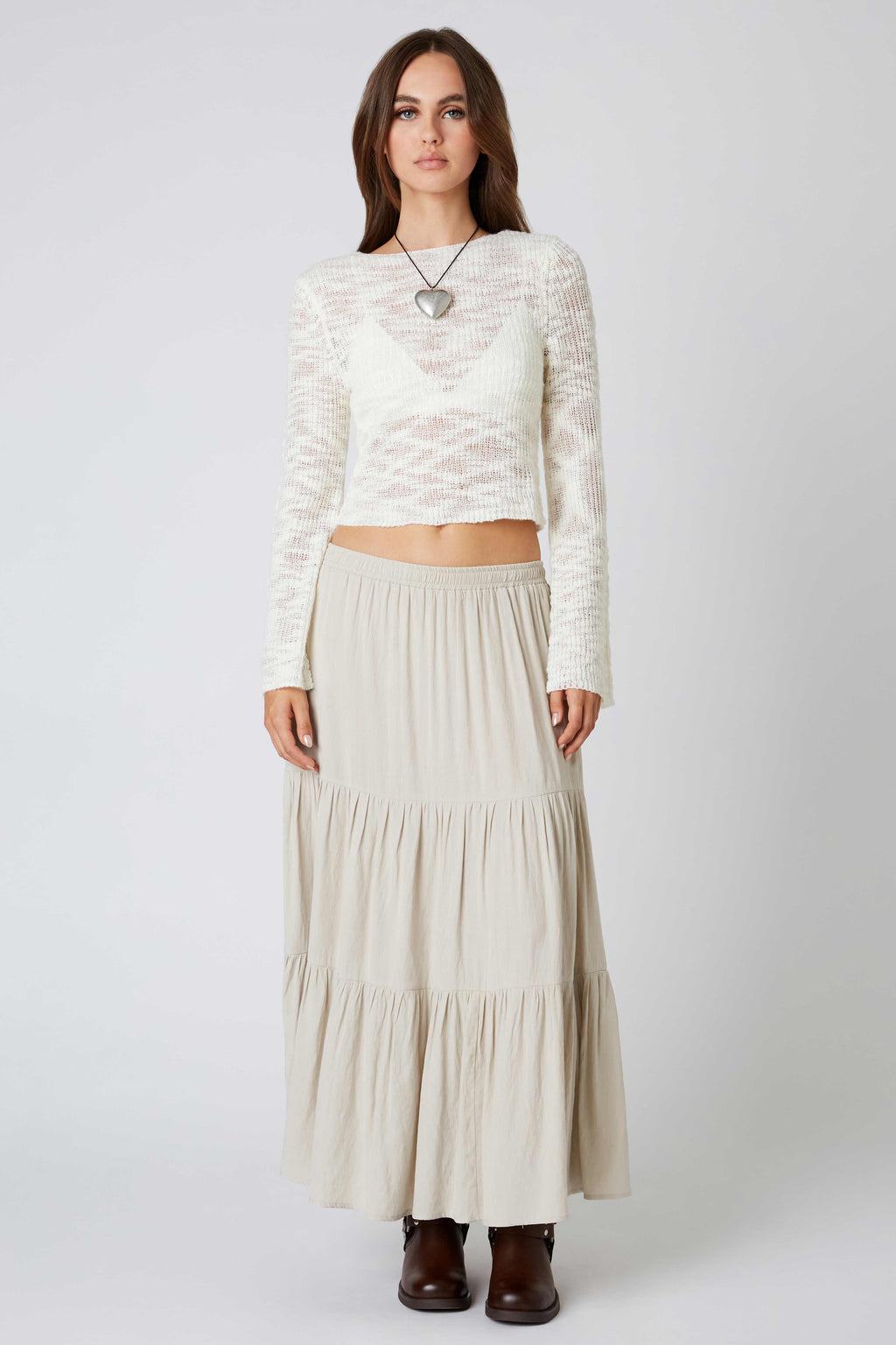 Tiered Maxi Skirt