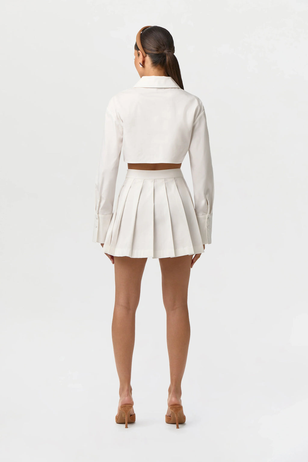 Shirting Pleated Mini Skirt