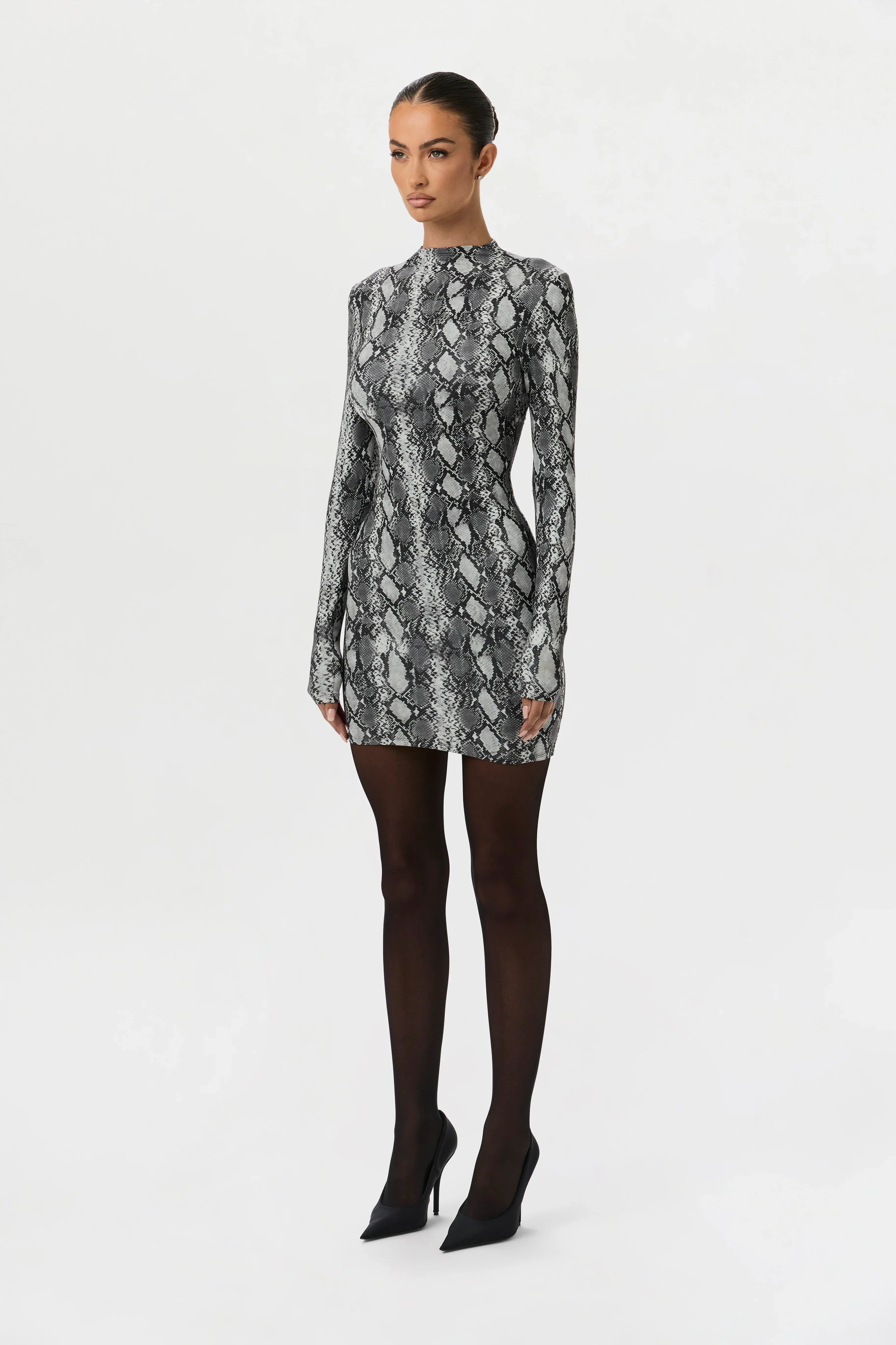 Naked Print Mini Dress