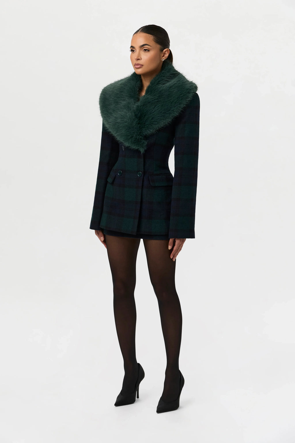 Suiting Plaid Mini Skirt