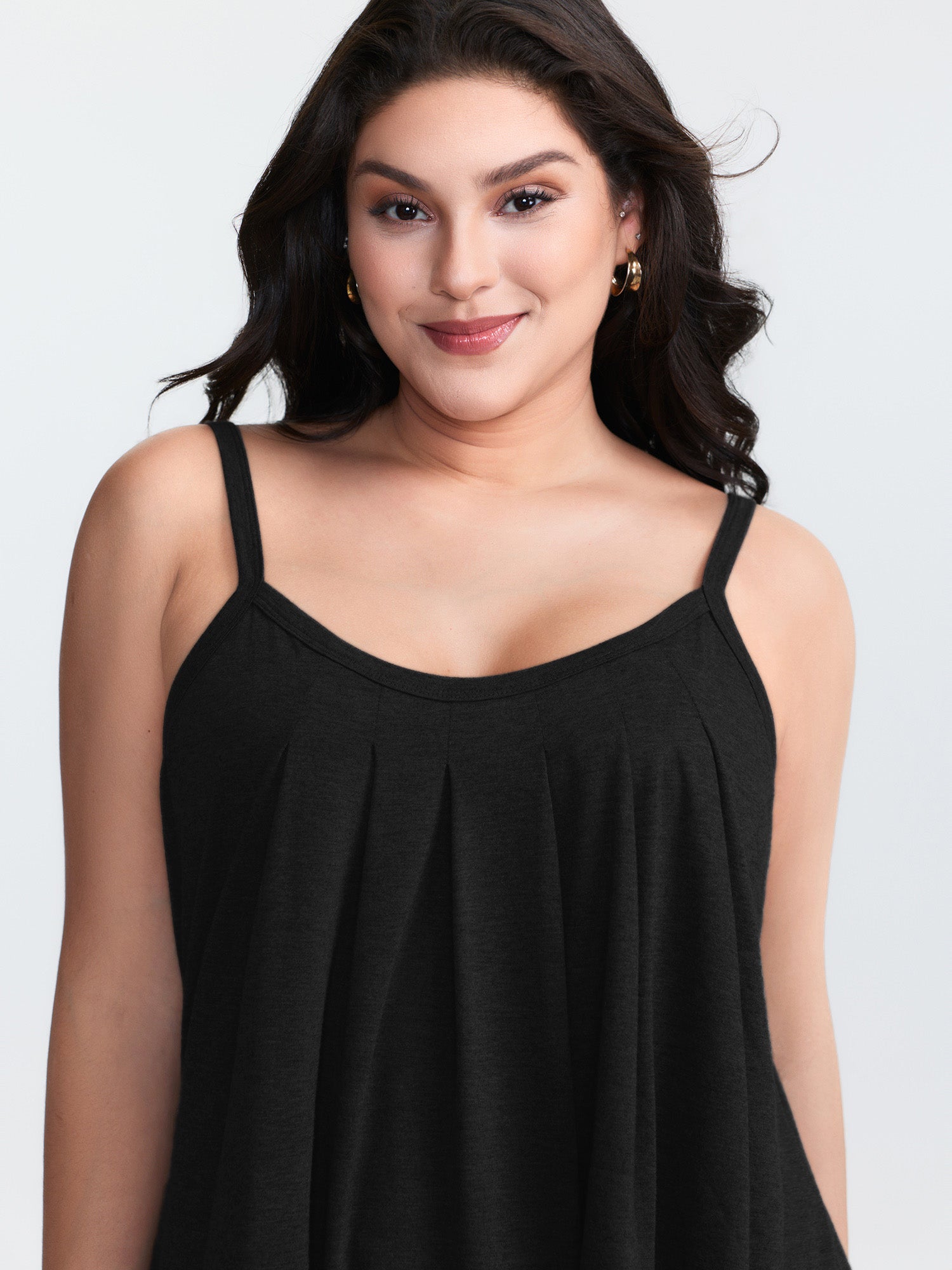 Supersoft Stretchy Pleated Tank Top