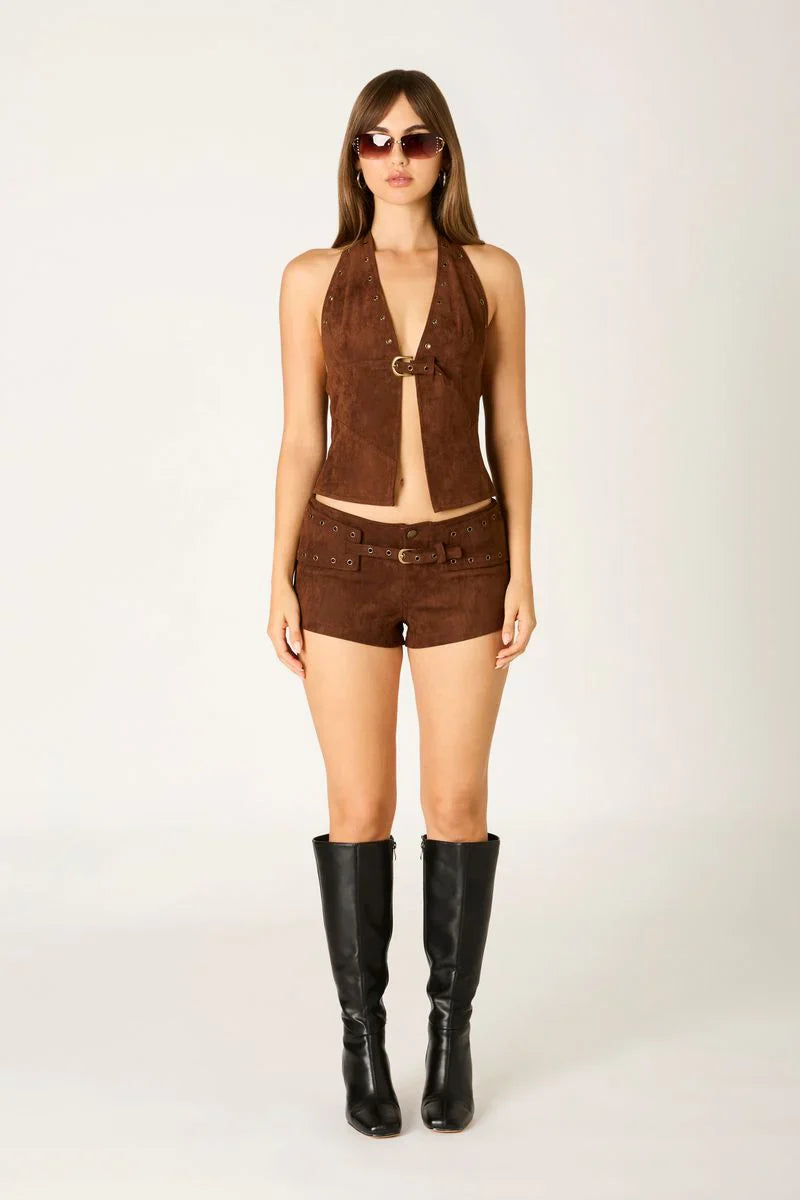 Faux Suede Shorts