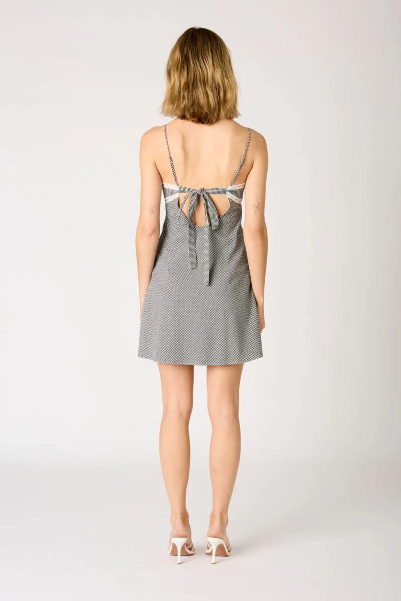Gingham Mini Slip Dress