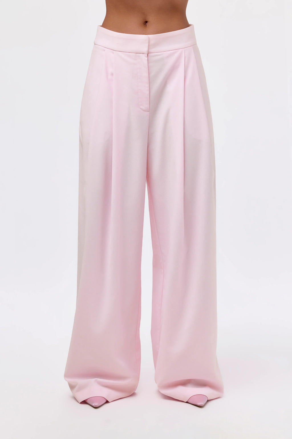 Suiting Pleated Wide-Leg Pant