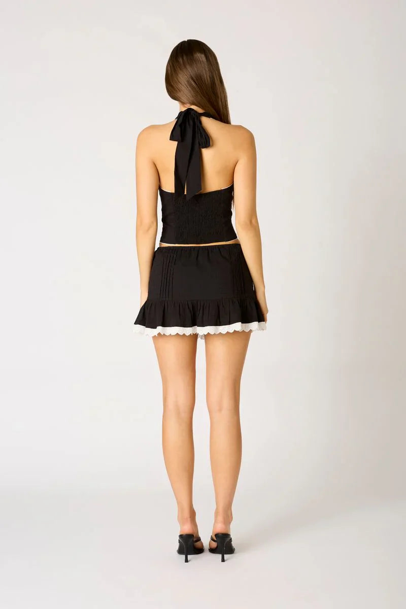 Pleated Halter Corset Top