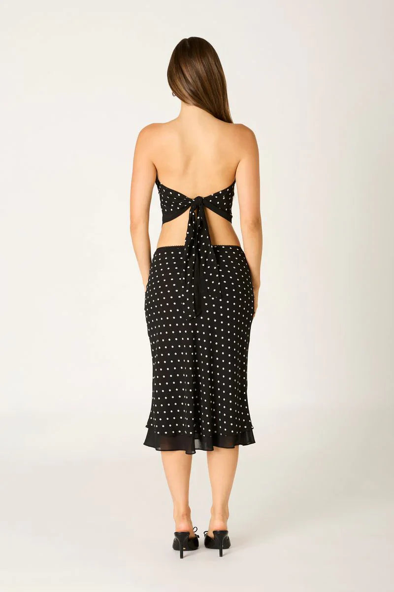Polka Dot Midi Skirt