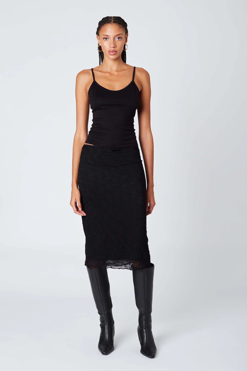 Sheer Midi Skirt
