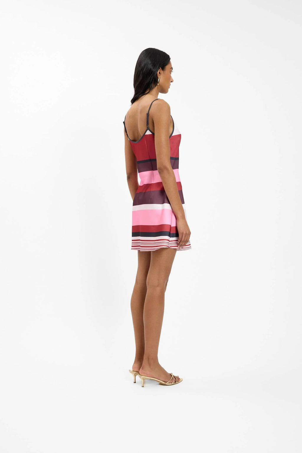Bias Mini Dress | Fuchsia Stripe