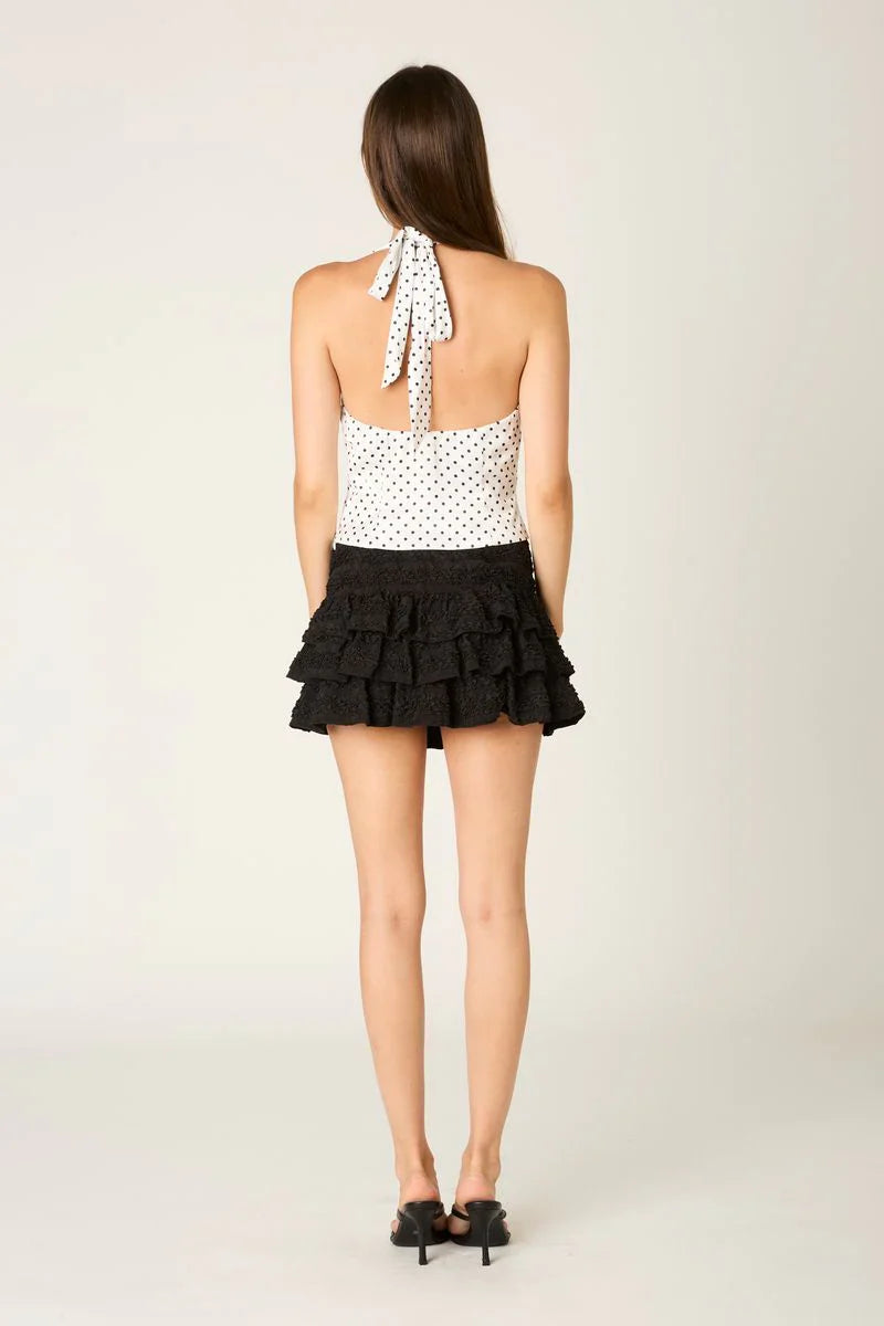Tiered Ruffle Mini Skirt