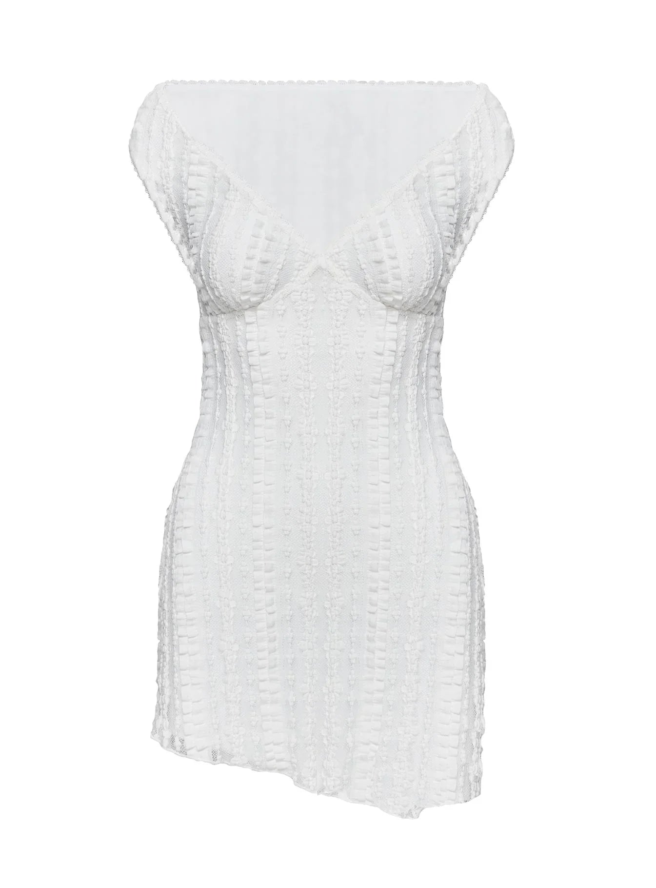 Breezy Off The Shoulder Mini Dress White