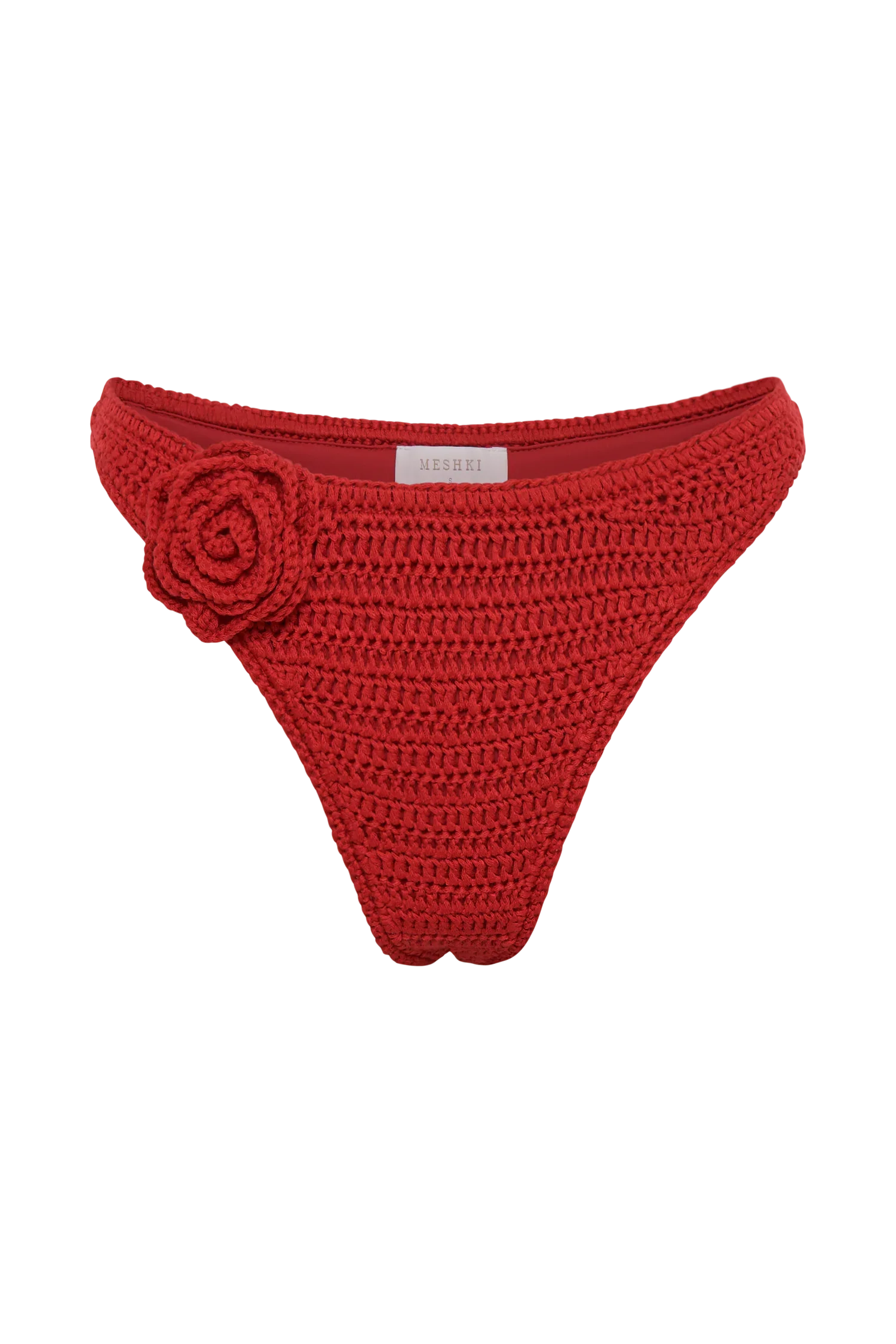 Valencia Rose Crochet Bikini Bottom - Red