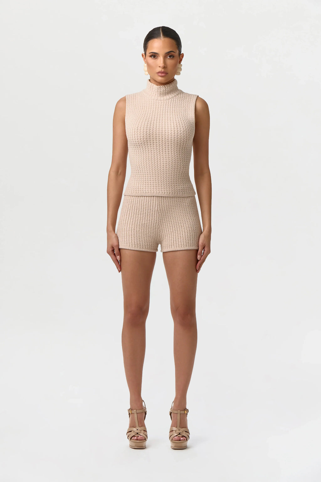 Cable Knit Sleeveless Top