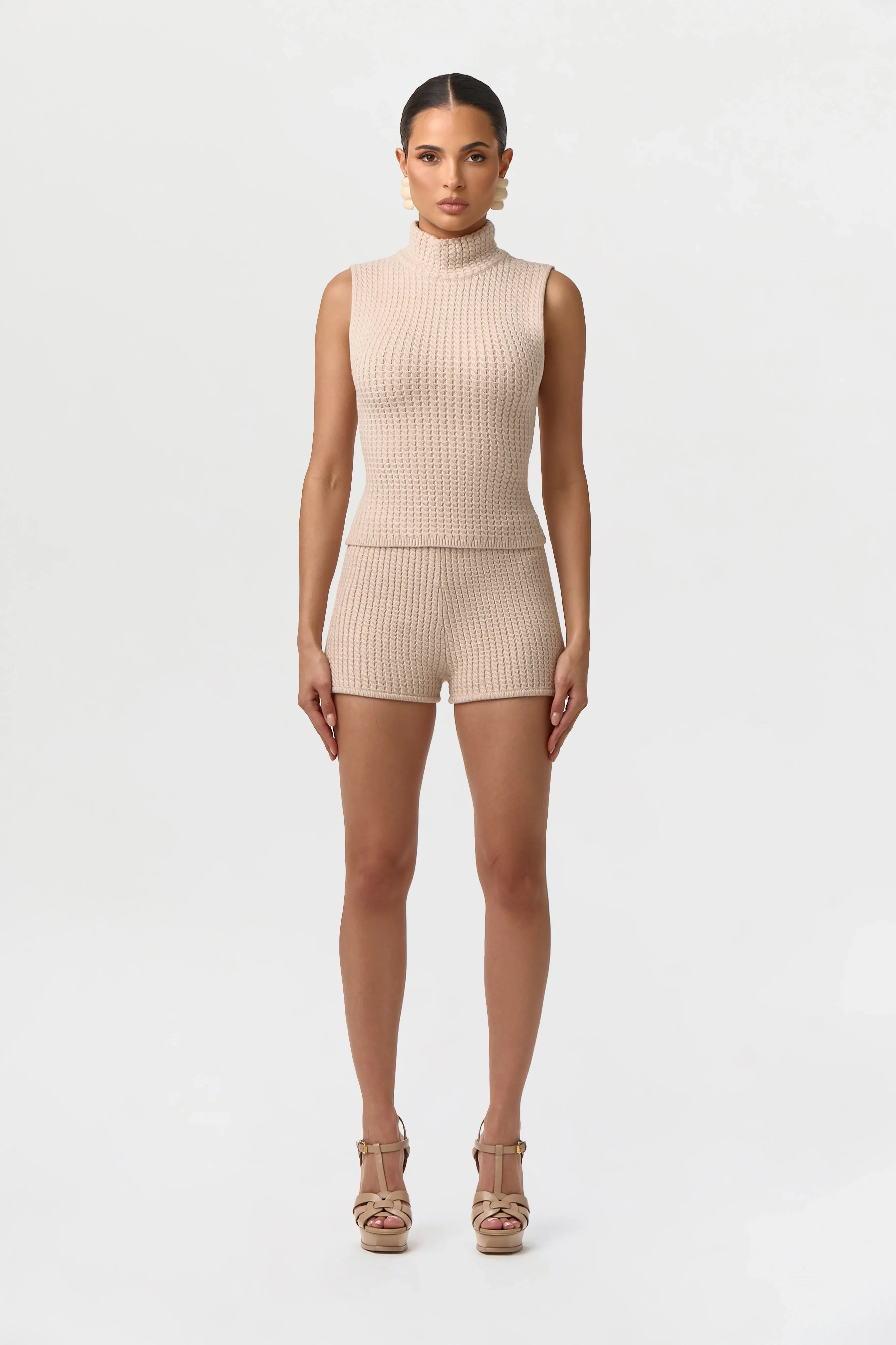 Cable Knit Sleeveless Top