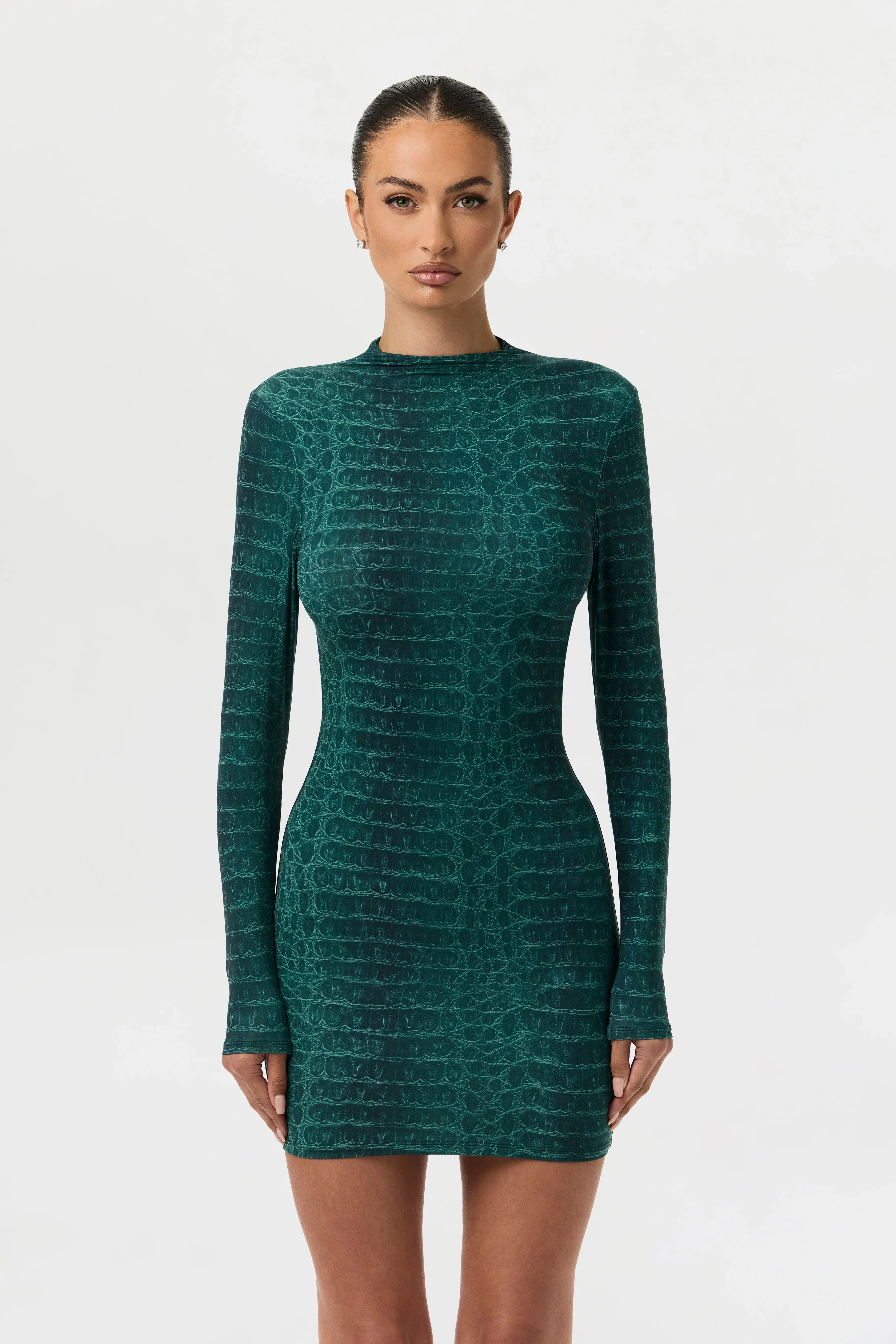 Naked Print Mini Dress