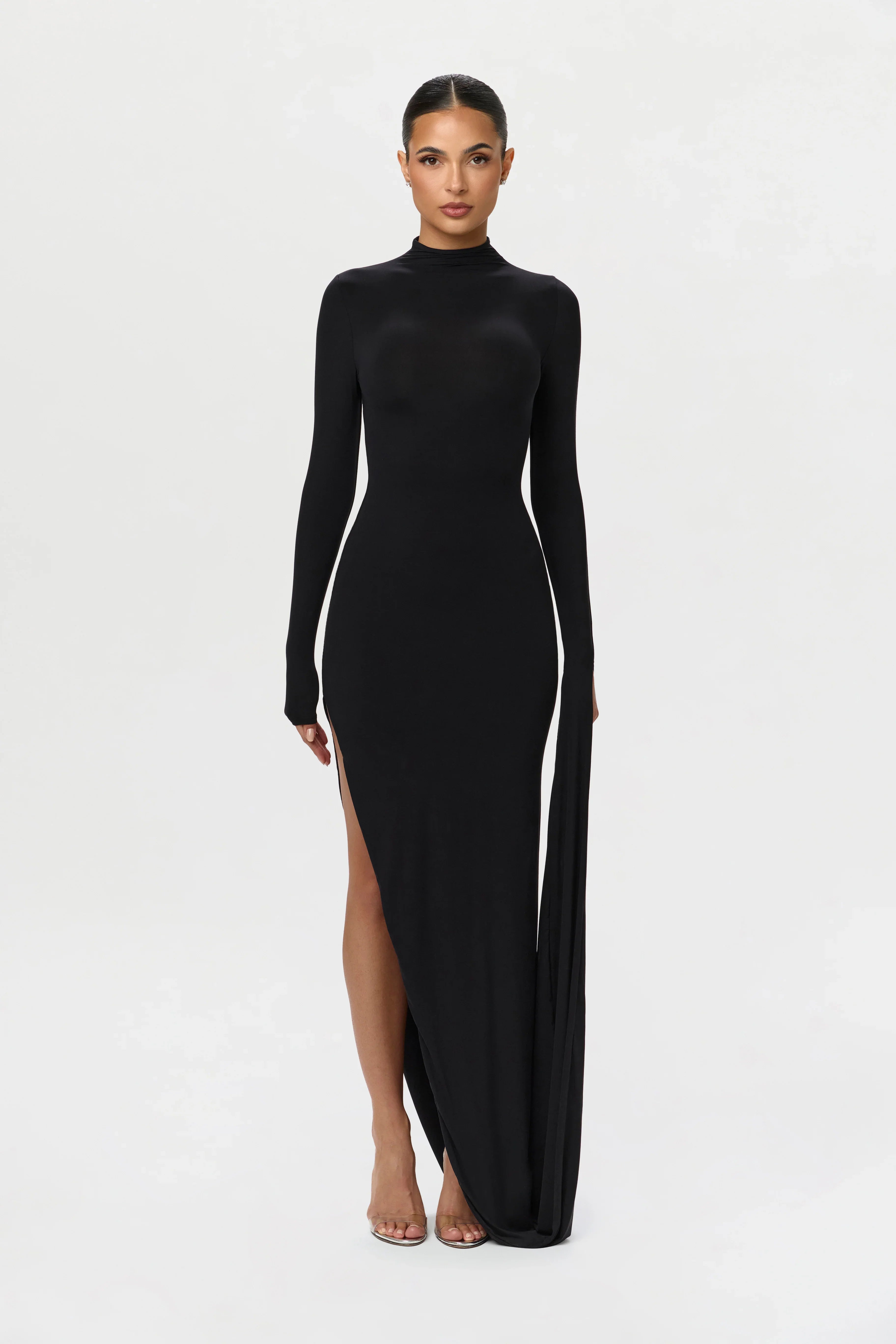 Naked Draped Sleeve Maxi Dress