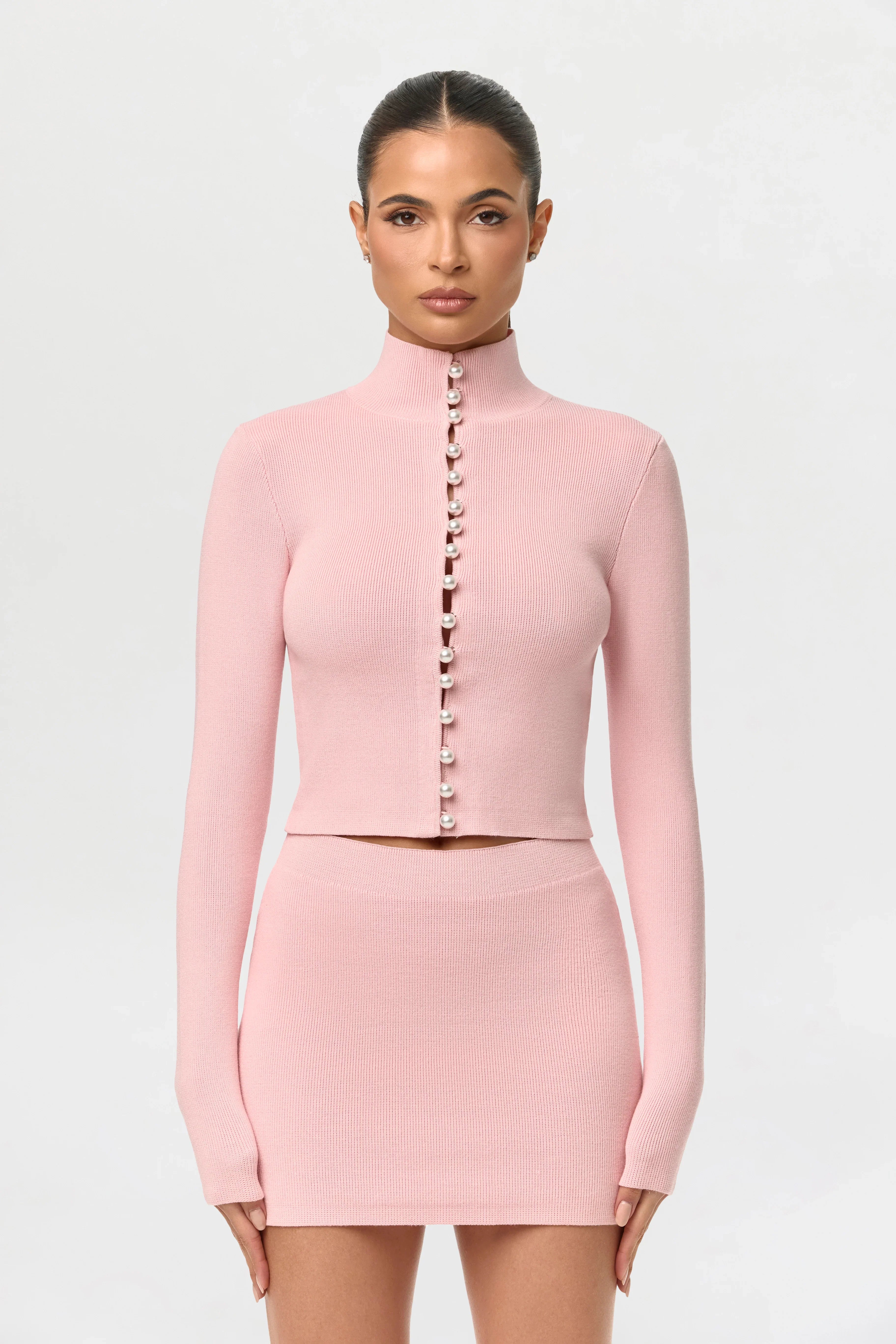 Knit High Waist Mini Skirt
