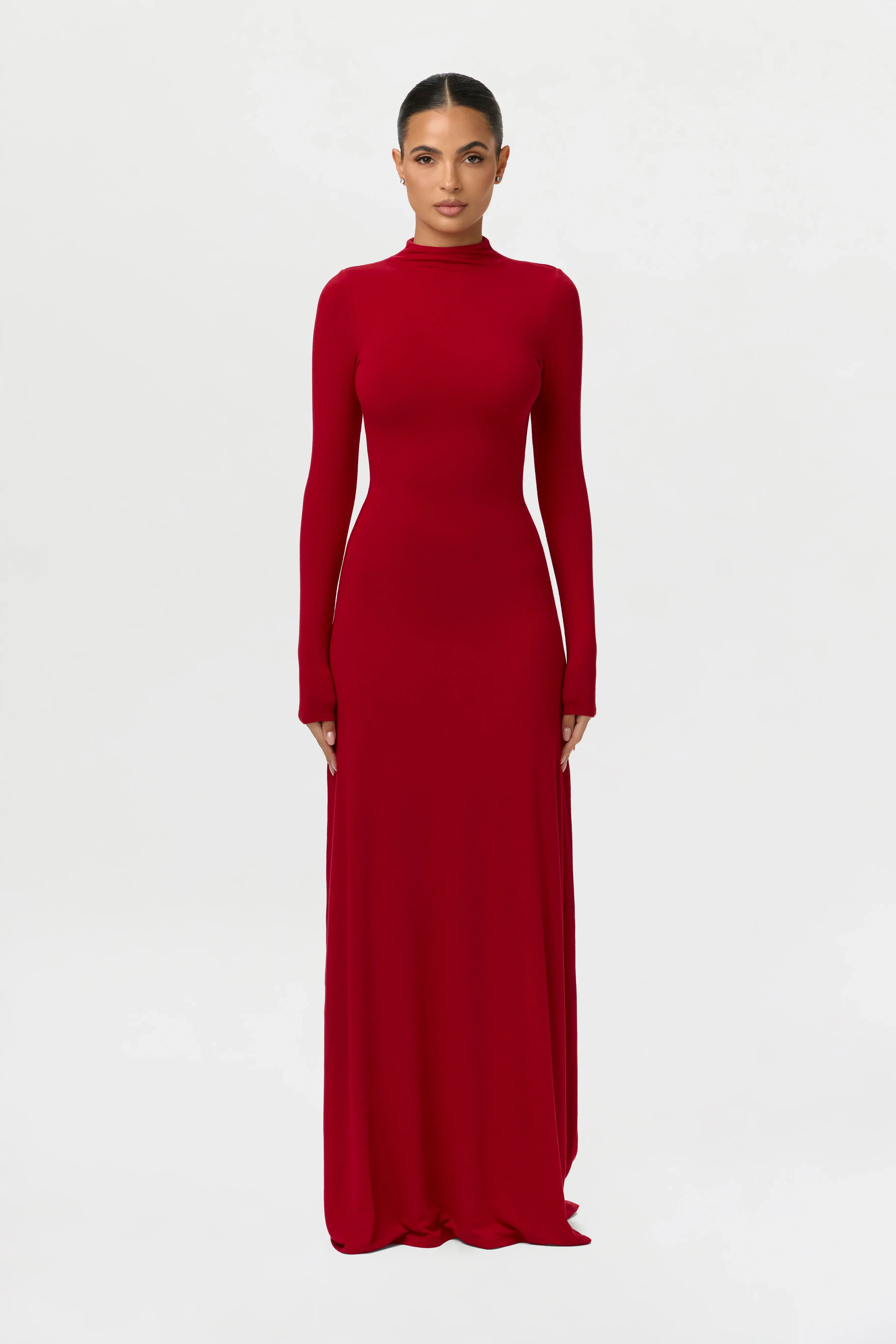 NW Mock Neck Maxi Dress
