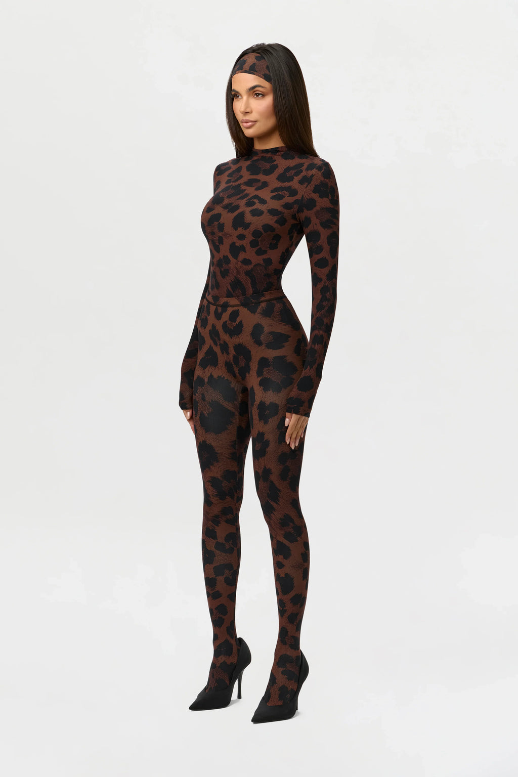 Naked Print Mock Neck Top