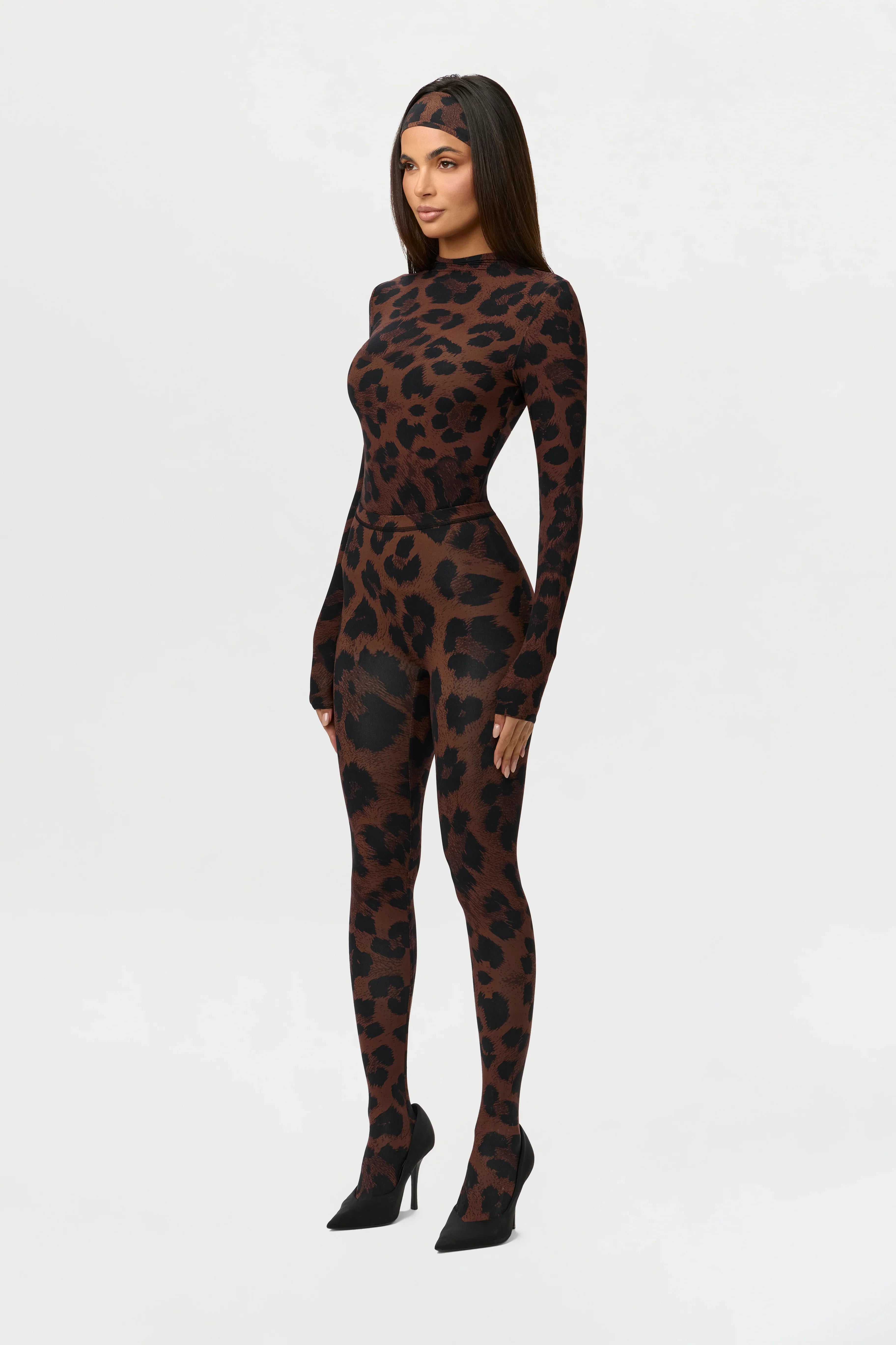 Naked Print Mock Neck Top
