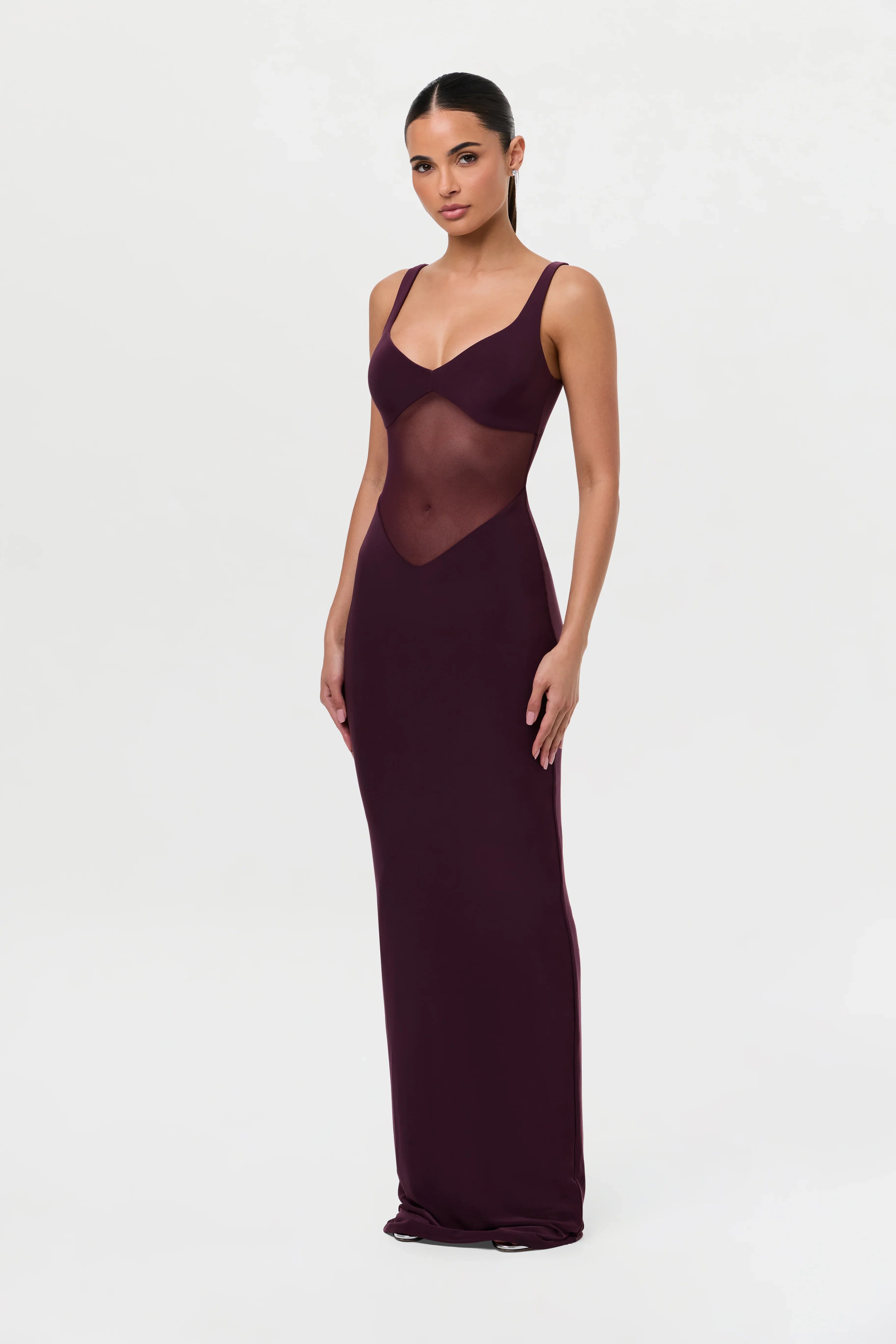 Hourglass Mesh Contrast Dress