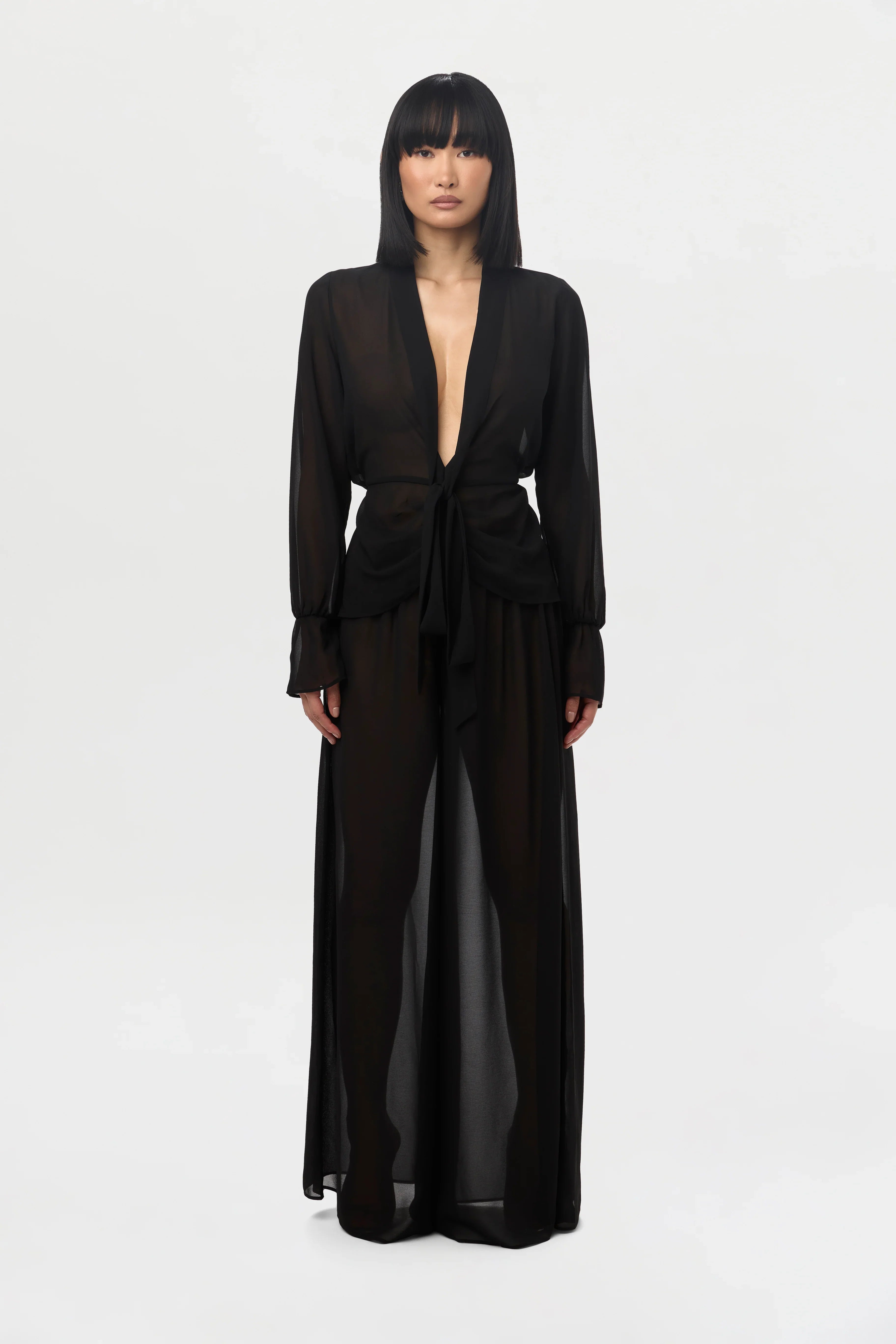 Chiffon Wide Leg Pants