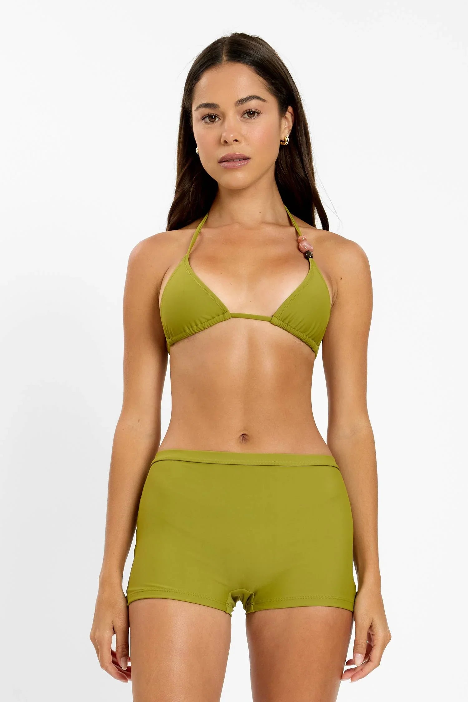 Triangle Top | Beaded Emerald