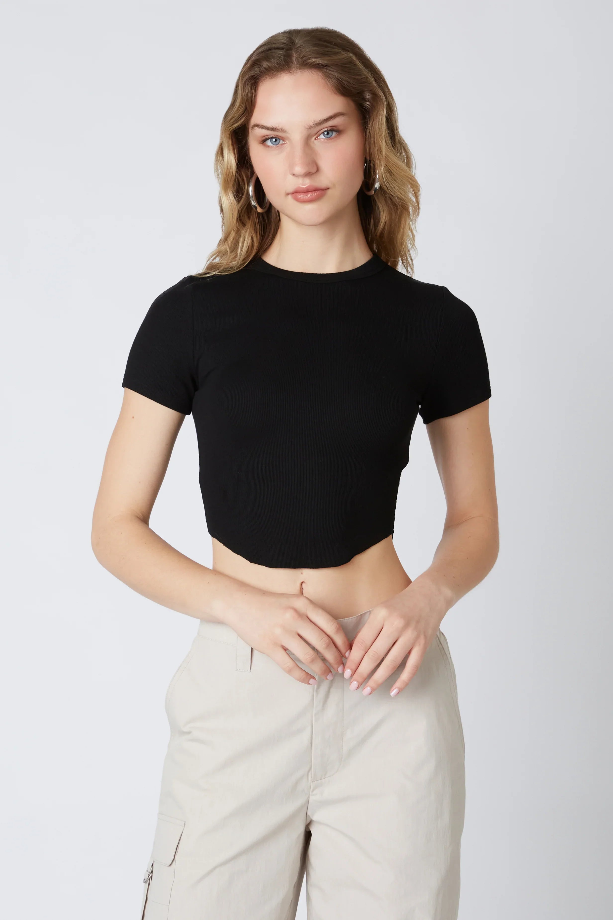 Cropped Fitted Tee