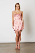 Satin Jacquard Bustier Dress