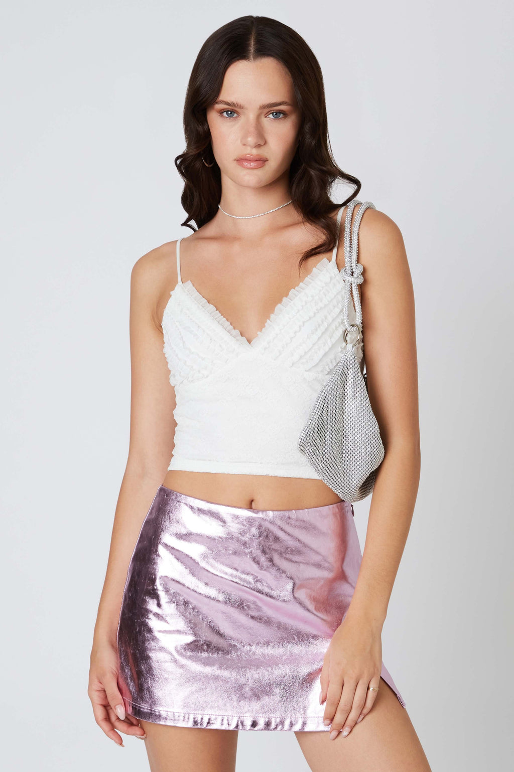 Metallic Mini Skort