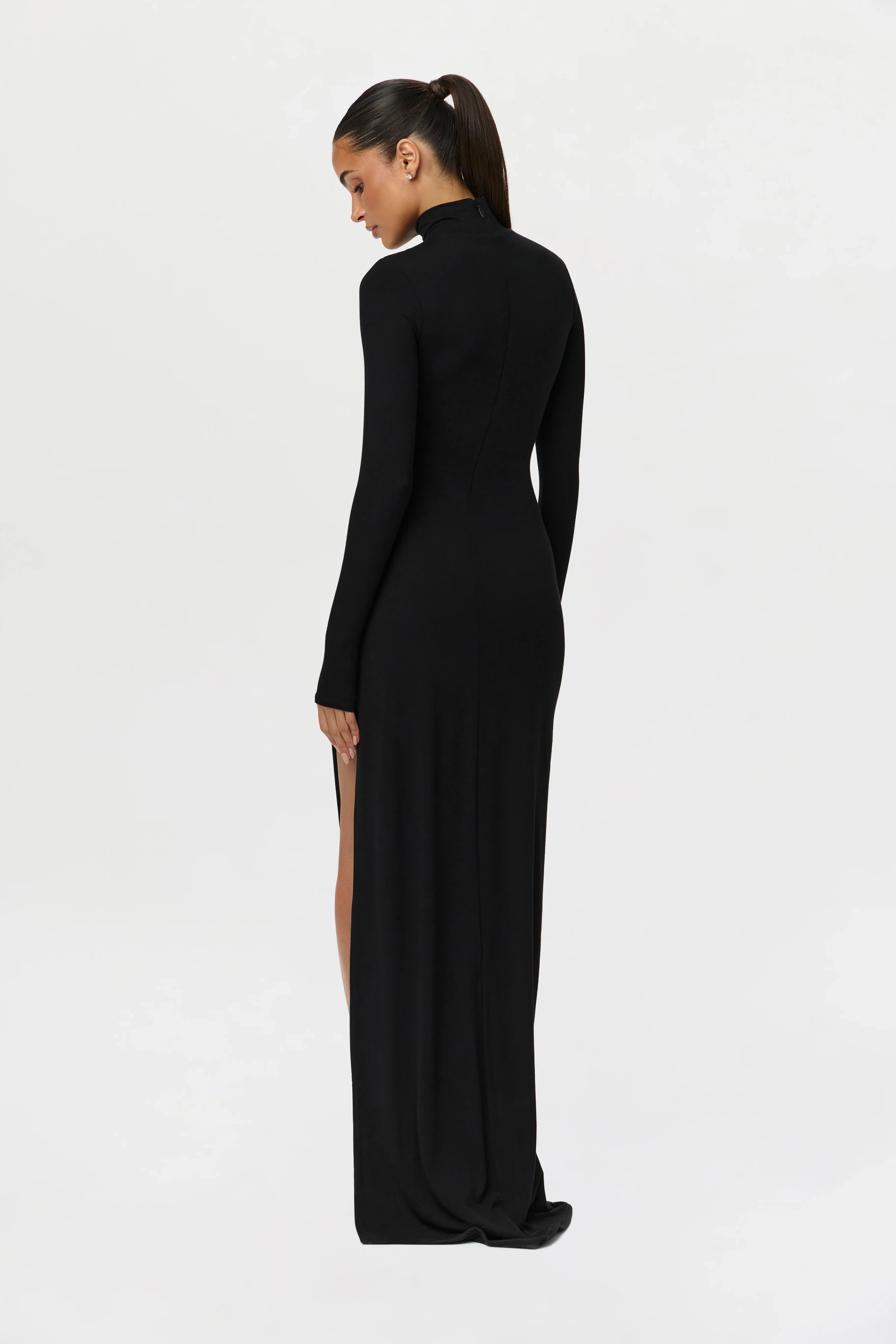 Butter Contour High Slit Maxi Dress