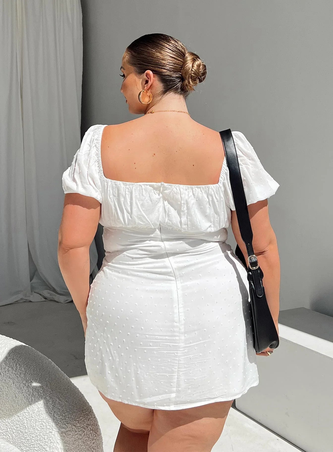Fauci Mini Dress White Curve