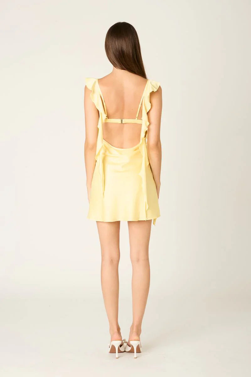 Waterfall Ruffle Mini Dress