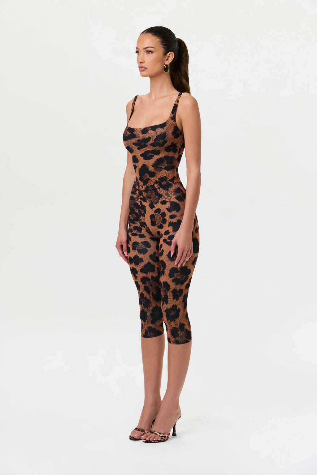 Naked Print Capri Leggings