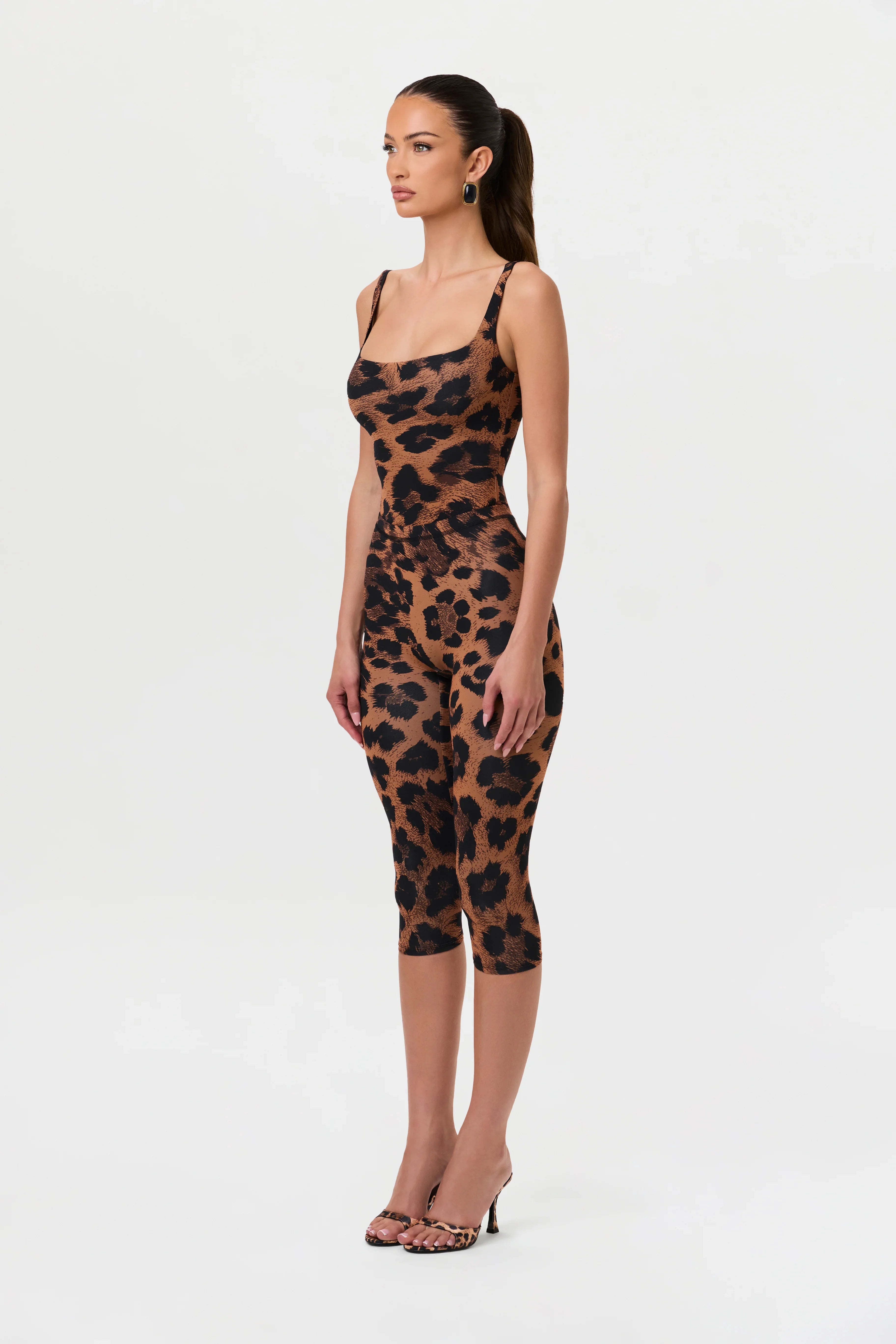 Naked Print Capri Leggings