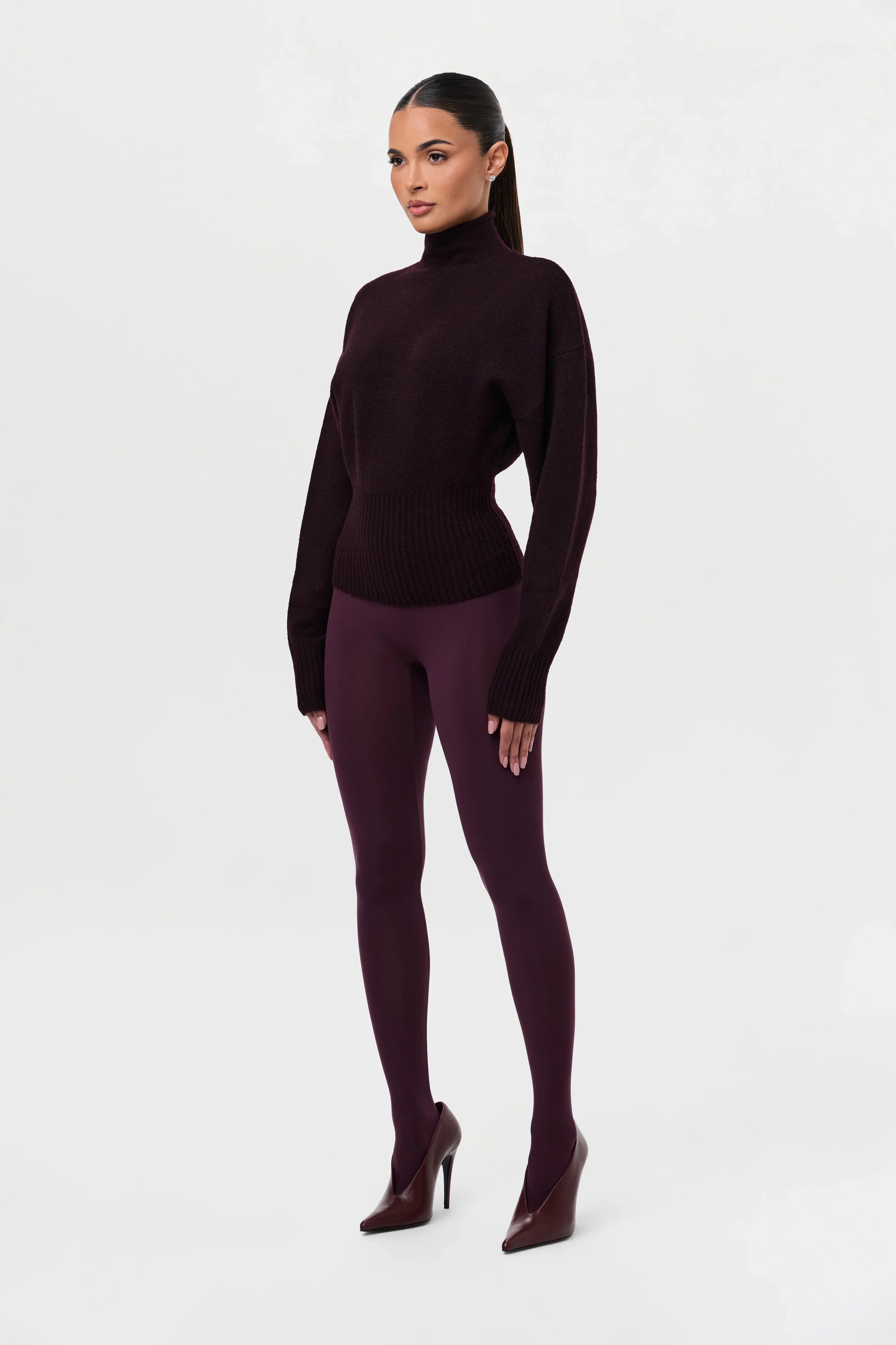Ribbed-Knit Sculpt Sweater Top